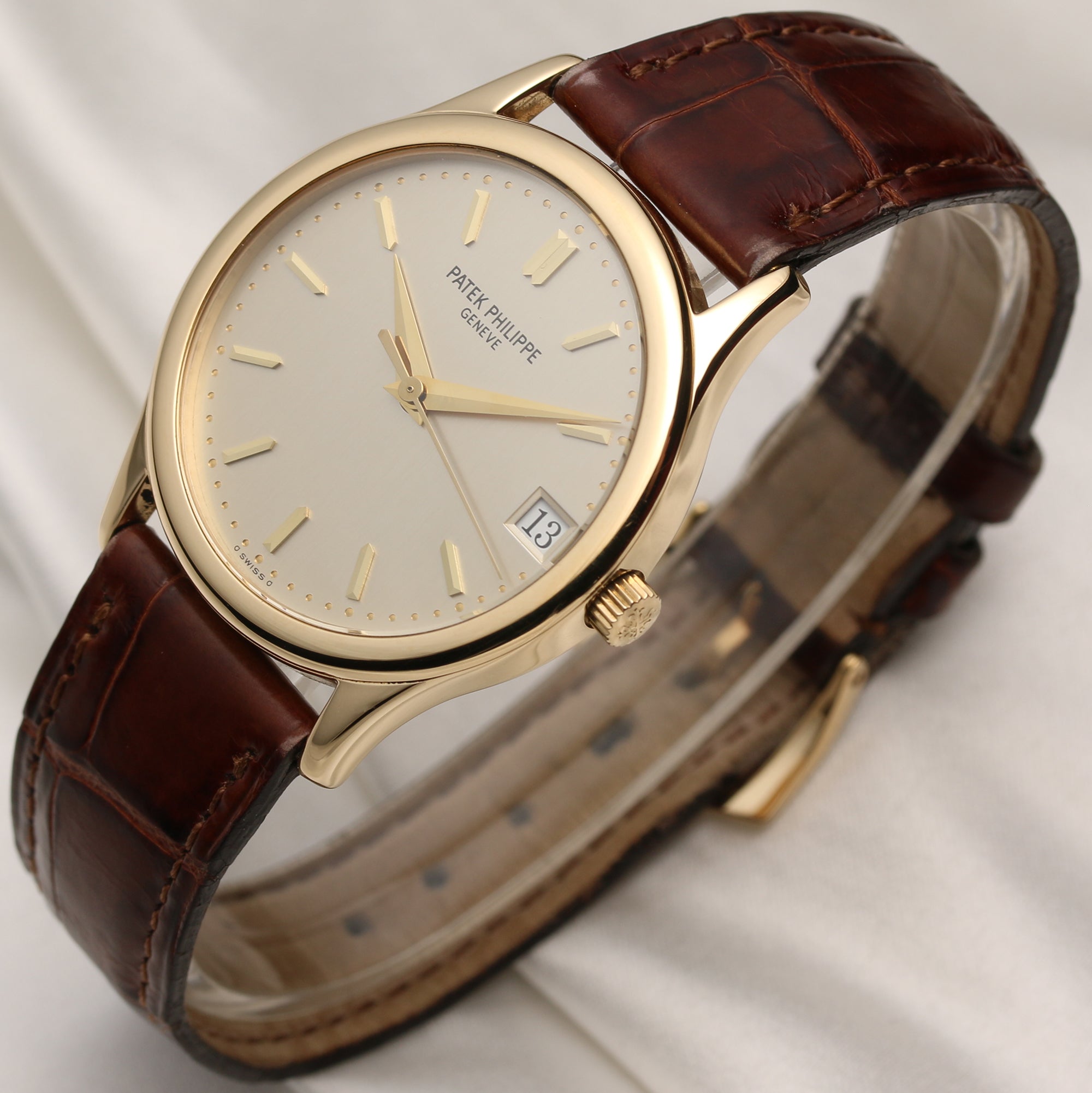 Patek Philippe Calatrava 18K Yellow Gold Second Hand Watch Collectors 3