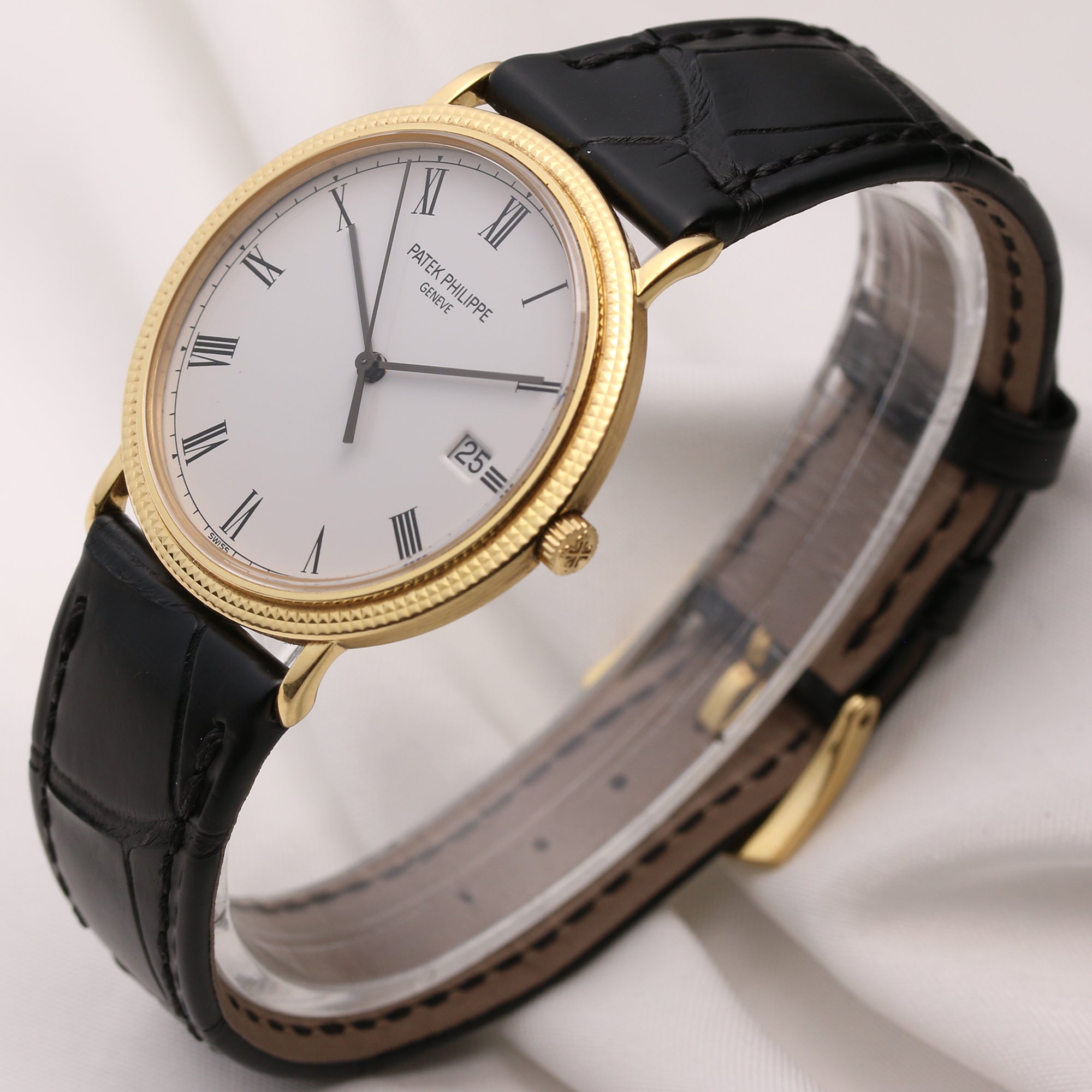 Patek Philippe Calatrava 3802 18K Yellow Gold Second Hand Watch Collectors 3