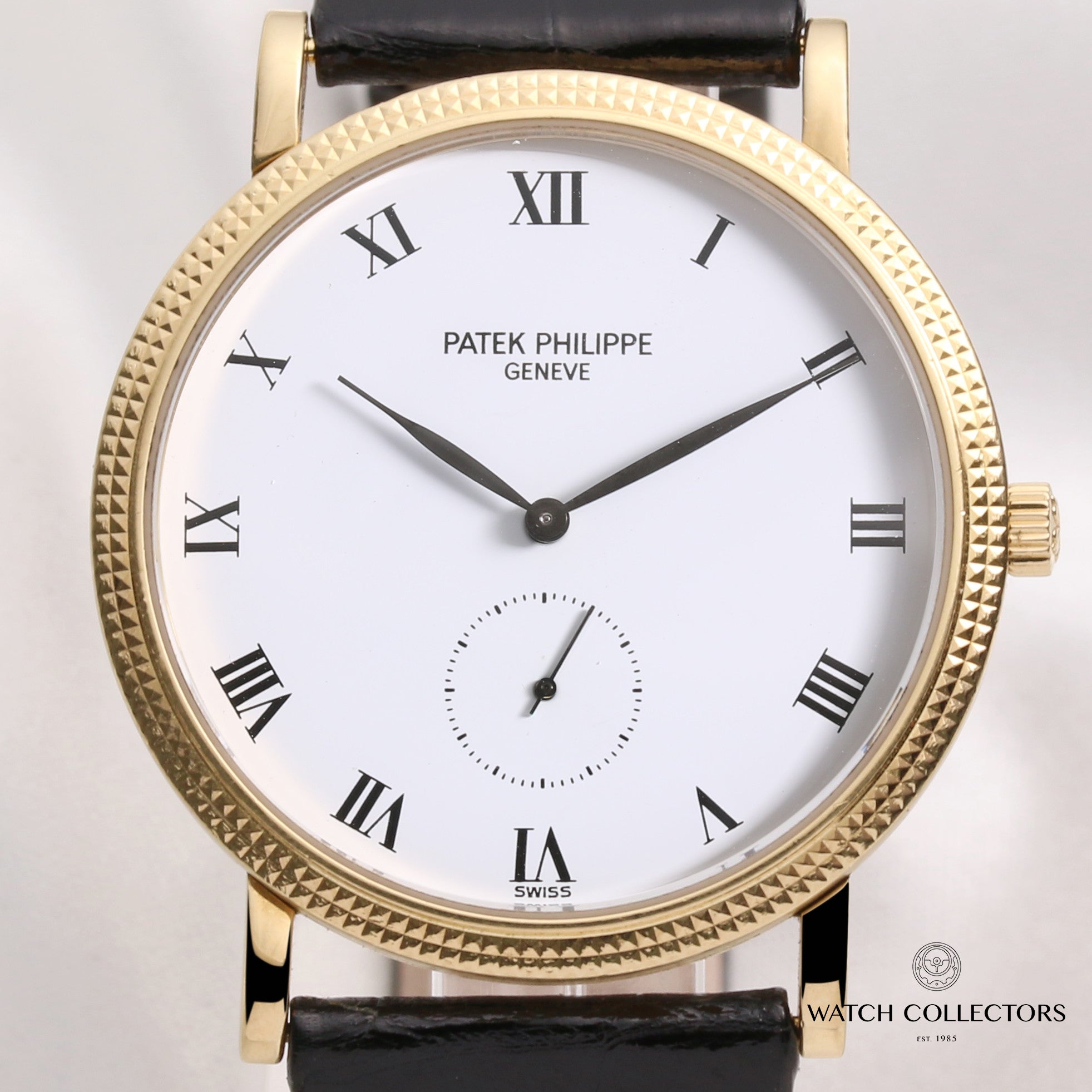 Patek-Philippe-Calatrava-3919-18K-Yellow-Gold-Second-Hand-Watch-Collectors-2
