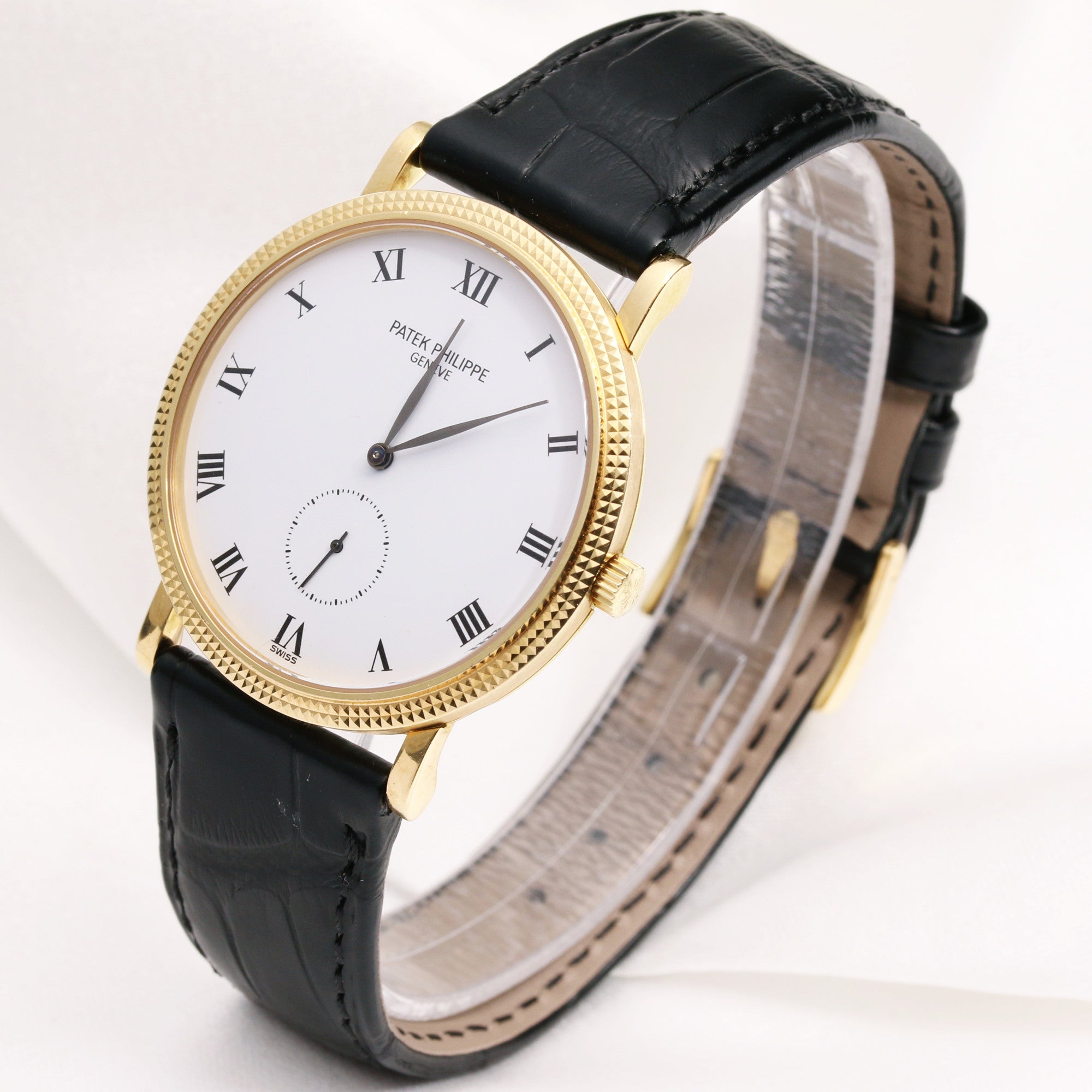 Patek Philippe Calatrava 3919 18K Yellow Gold Second Hand Watch Collectors 3
