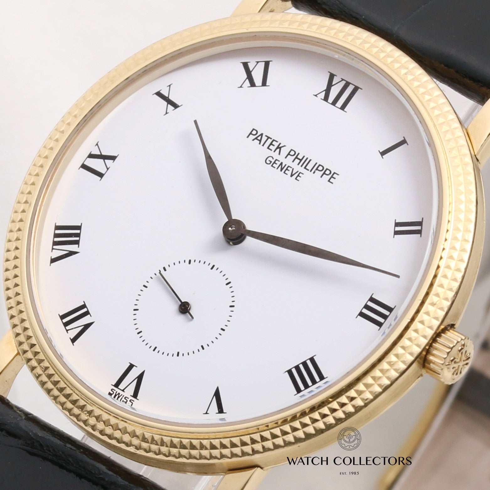 Patek-Philippe-Calatrava-3919-18K-Yellow-Gold-Second-Hand-Watch-Collectors-4