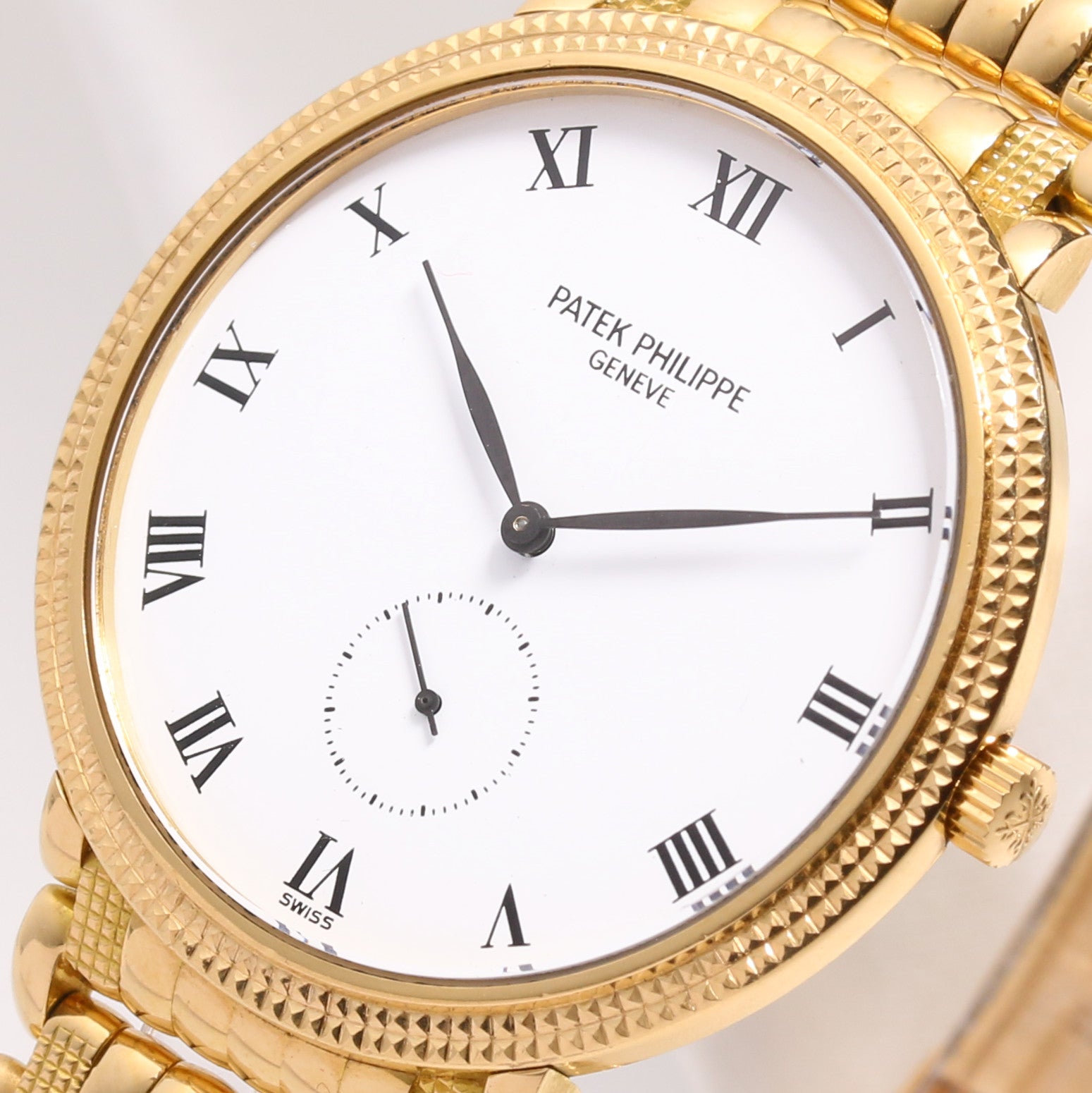 Patek Philippe Calatrava 3919 18K Yellow Gold Second Hand Watch Collectors 4