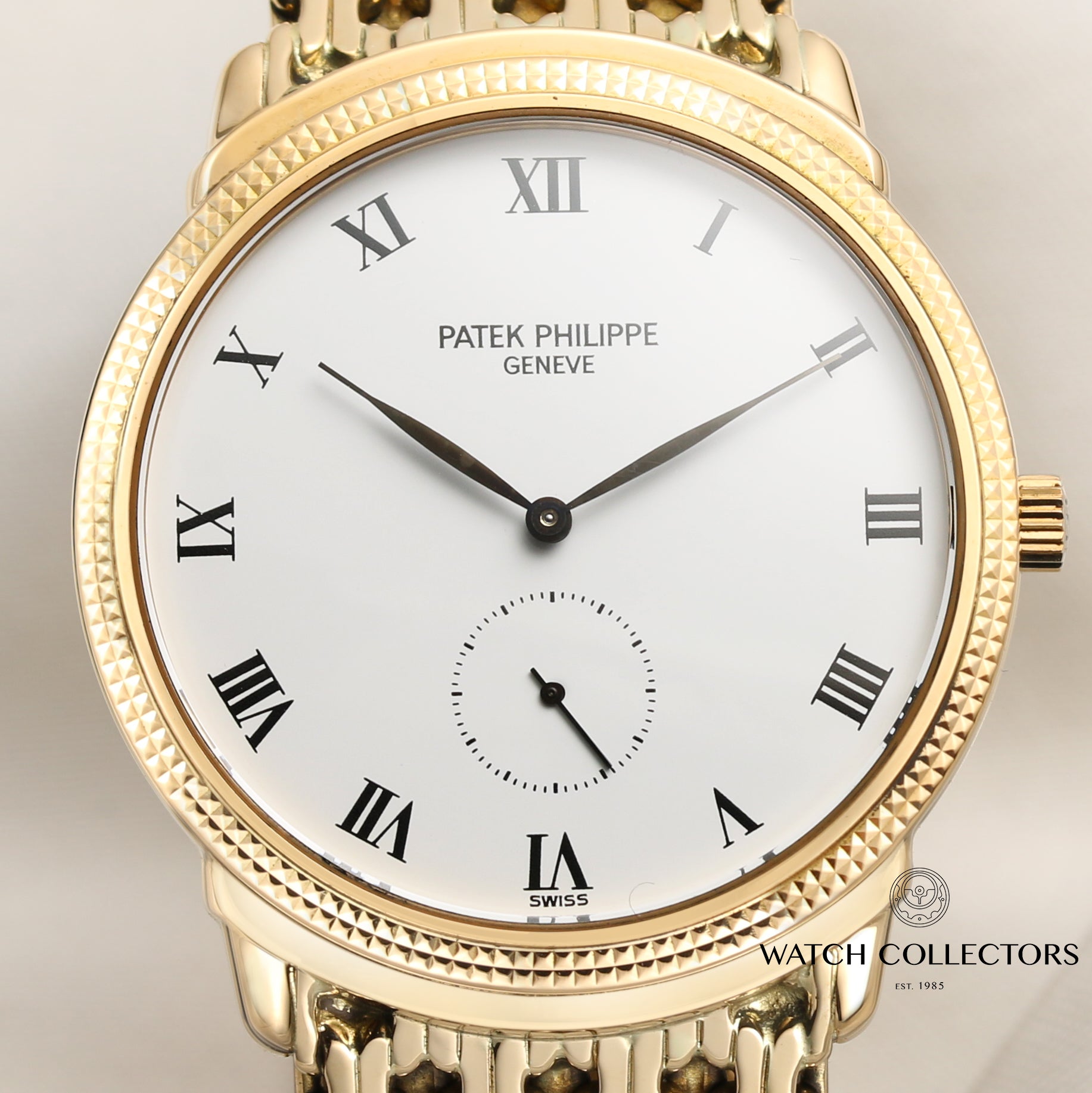 Patek Philippe Calatrava 3919 20 18K Yellow Gold Second Hand Watch Collectors 2