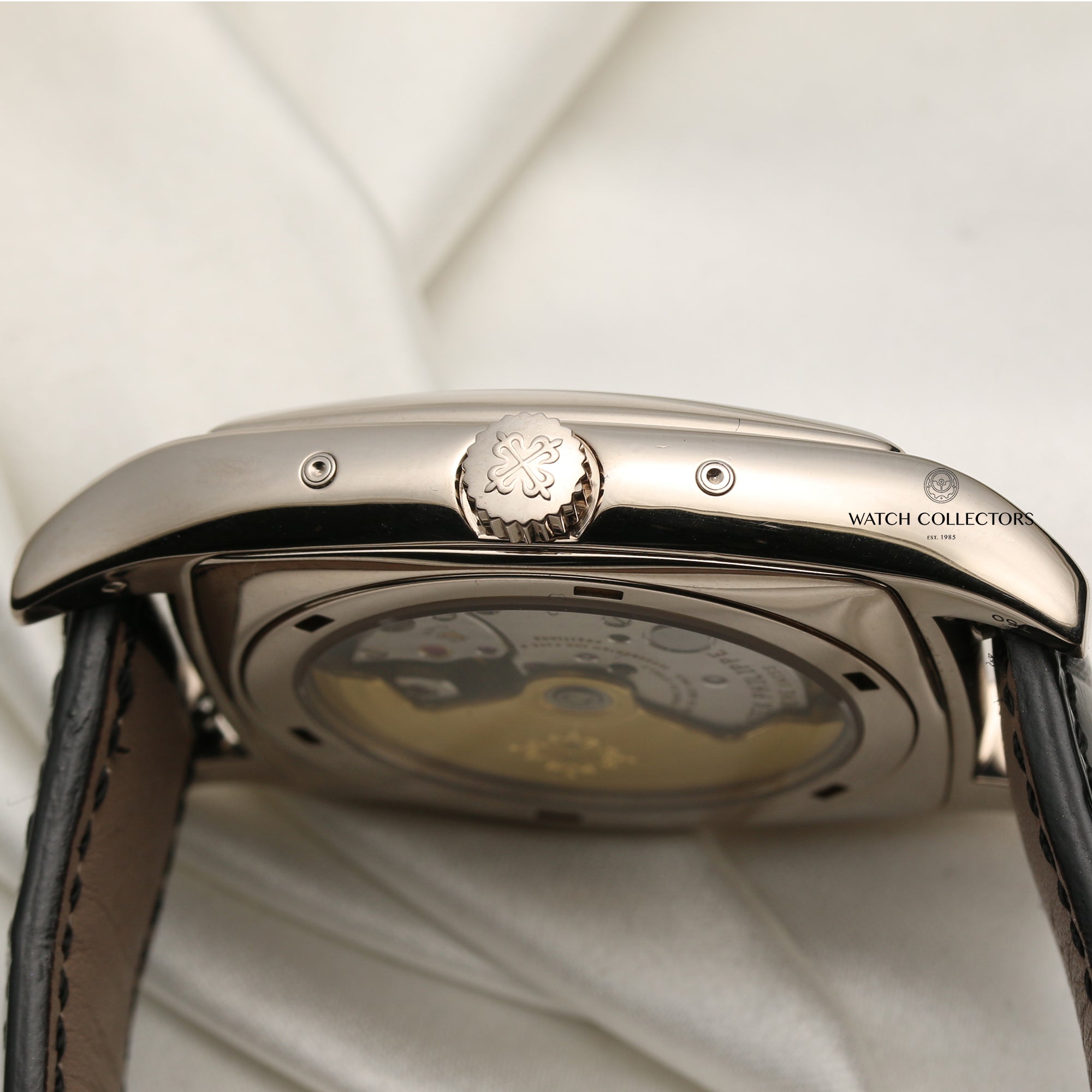 Patek Philippe Calendario 18K White Gold Second Hand Watch Collectors 6