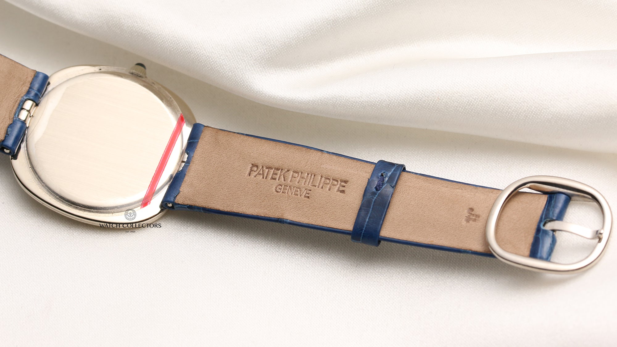 Patek Philippe Ellipse 18K White Gold Blue Dial Second Hand Watch Collectors 6