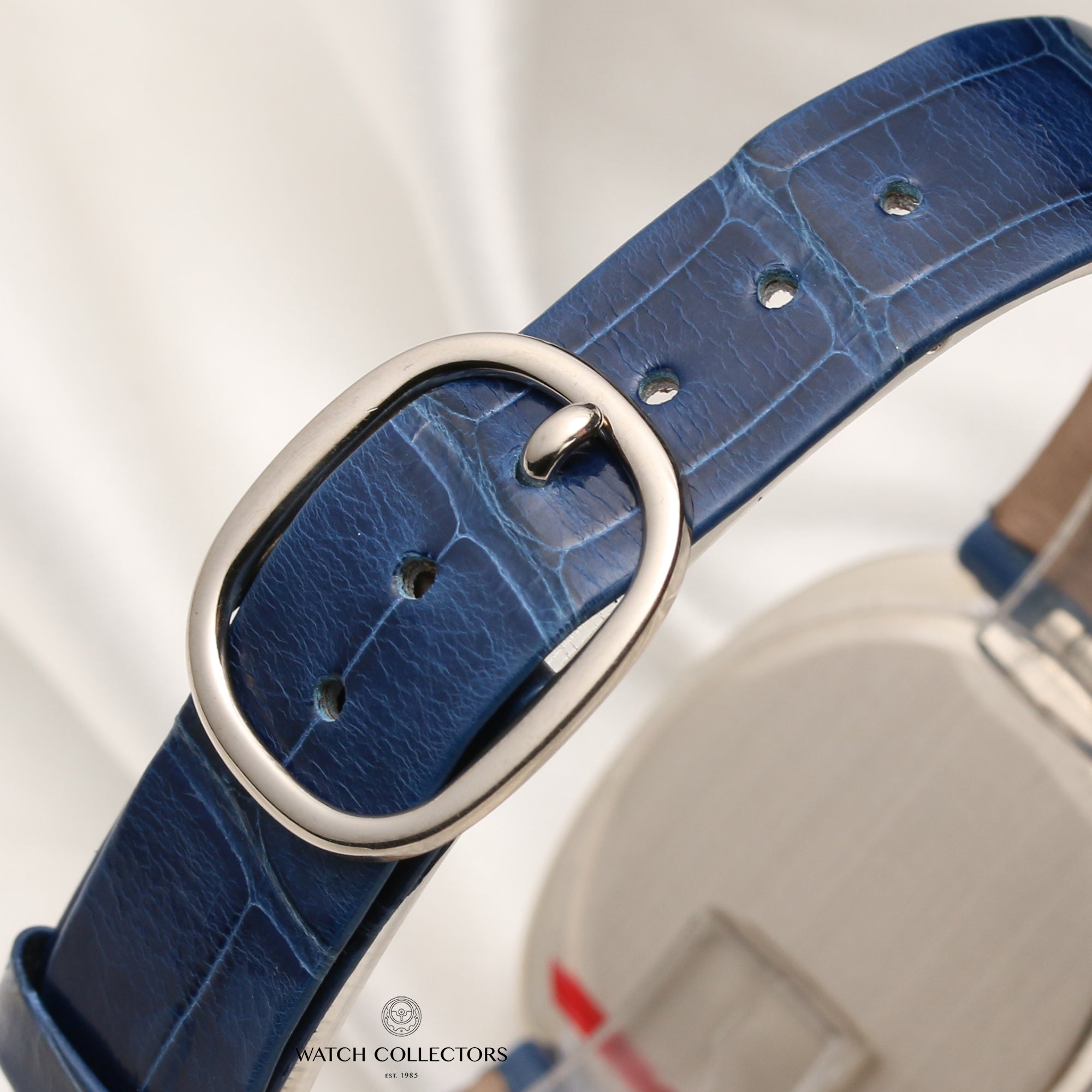 Patek Philippe Ellipse 18K White Gold Blue Dial Second Hand Watch Collectors 7