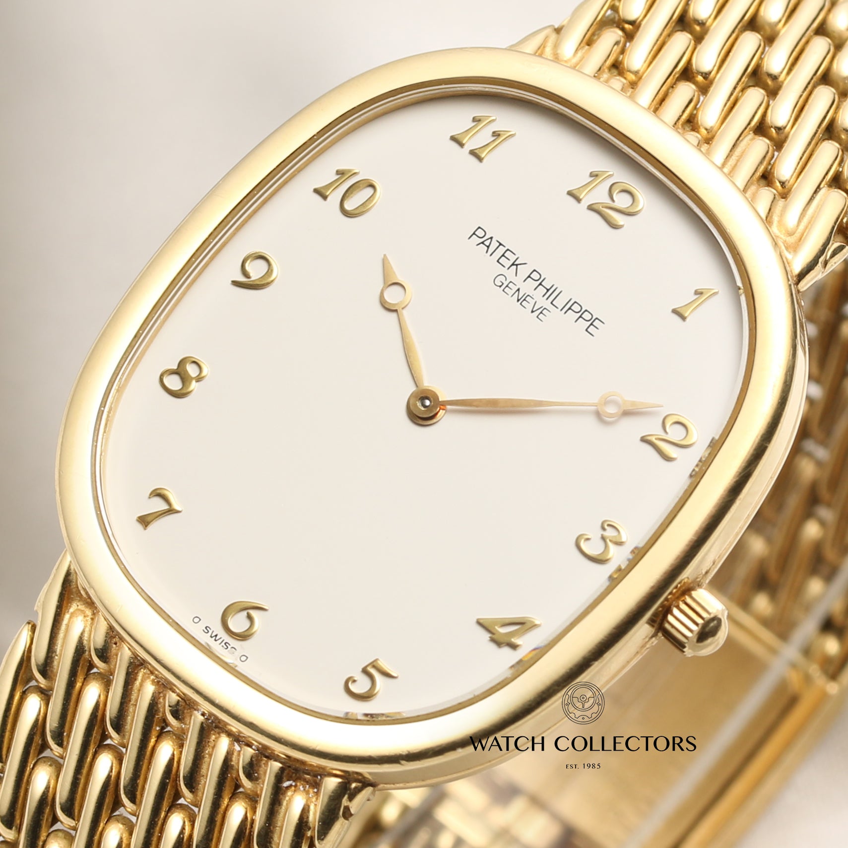 Patek Philippe Ellipse 3738 118 18K Yellow Gold Breguet Style Numbers Second Hand Watch Collectors 4