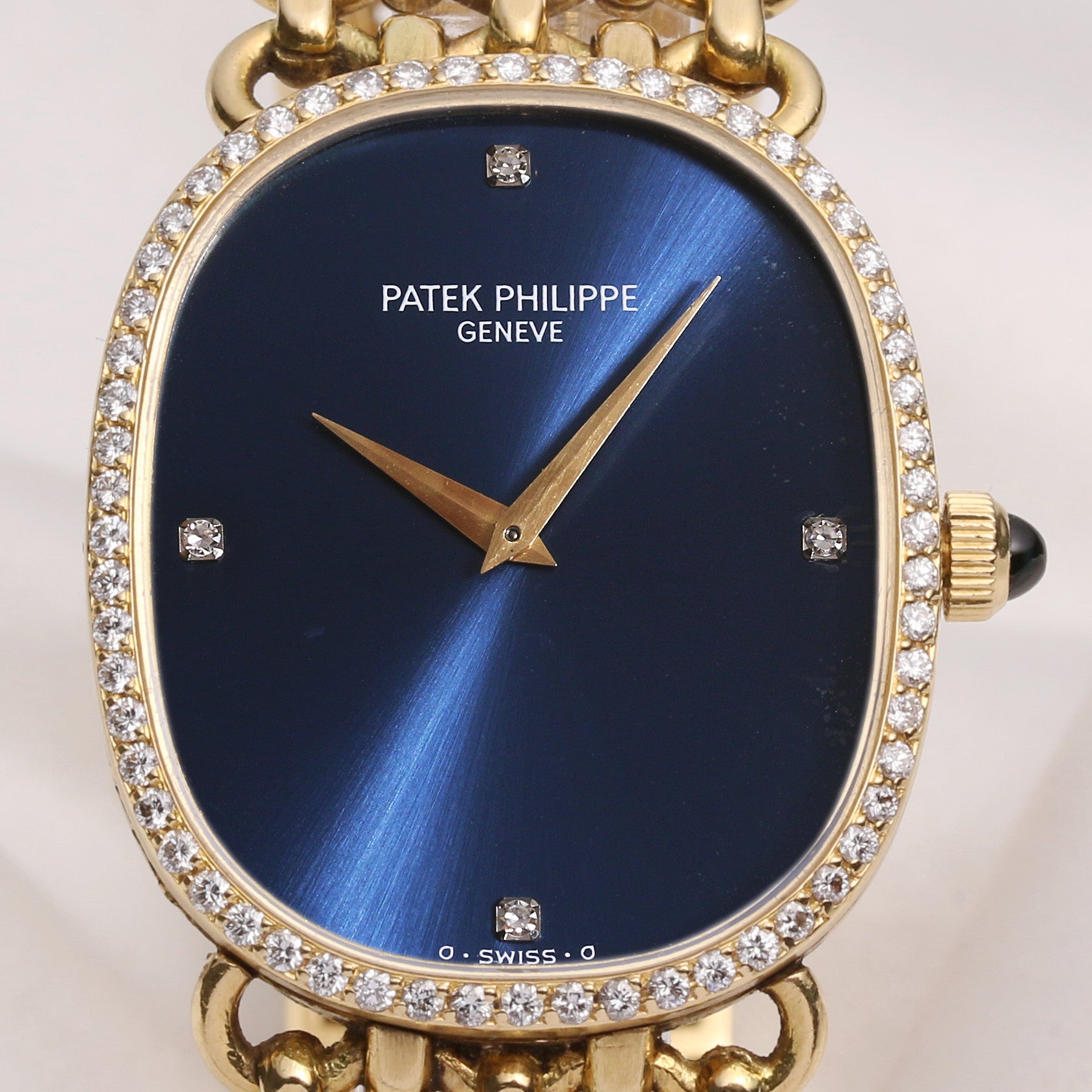 Patek Philippe Ellipse 3849 18K Yellow Gold Diamond Second Hand Watch Collectors 2