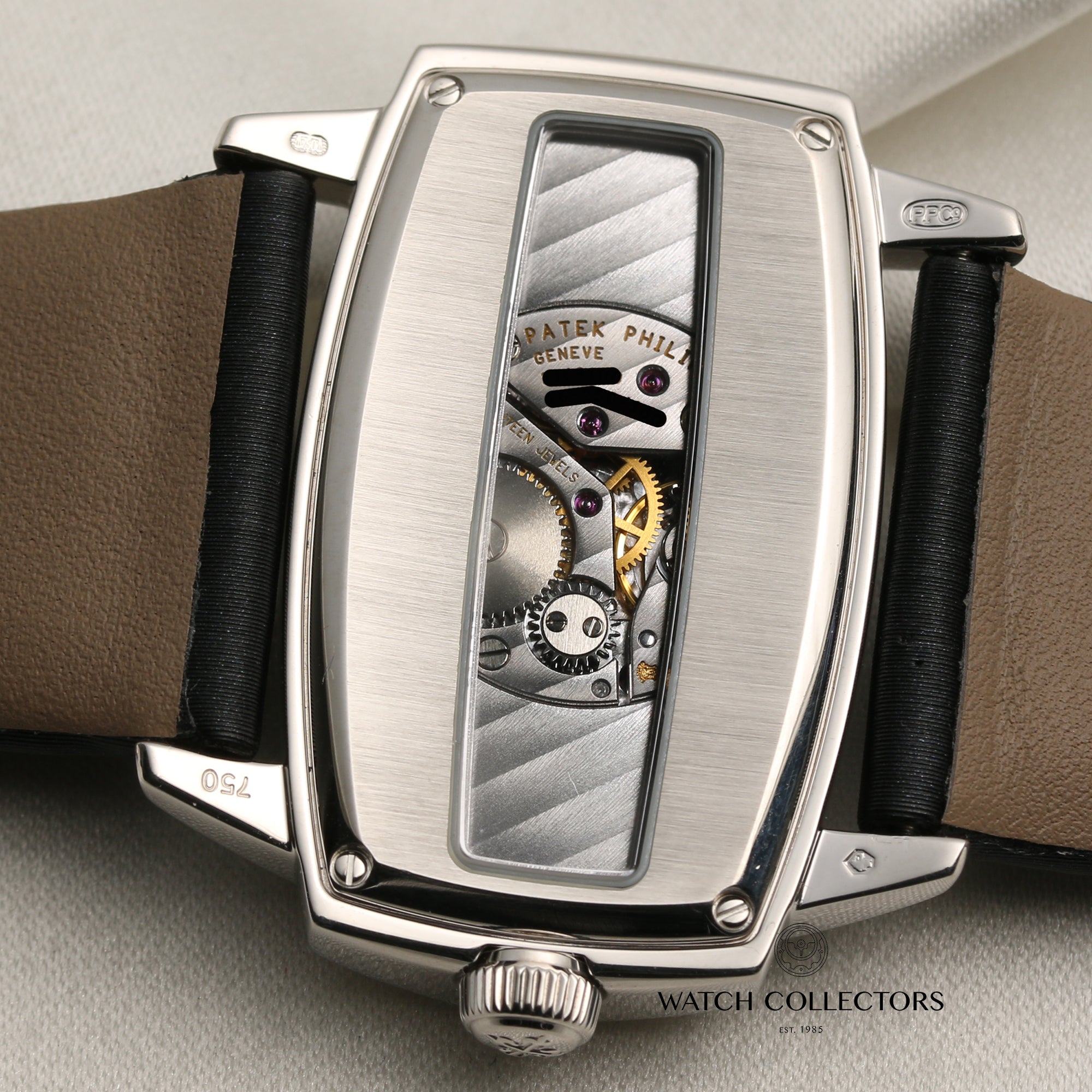 Patek Philippe Gemma 18K White Gold MOP Diamond Bezel Second Hand Watch Collectors 8