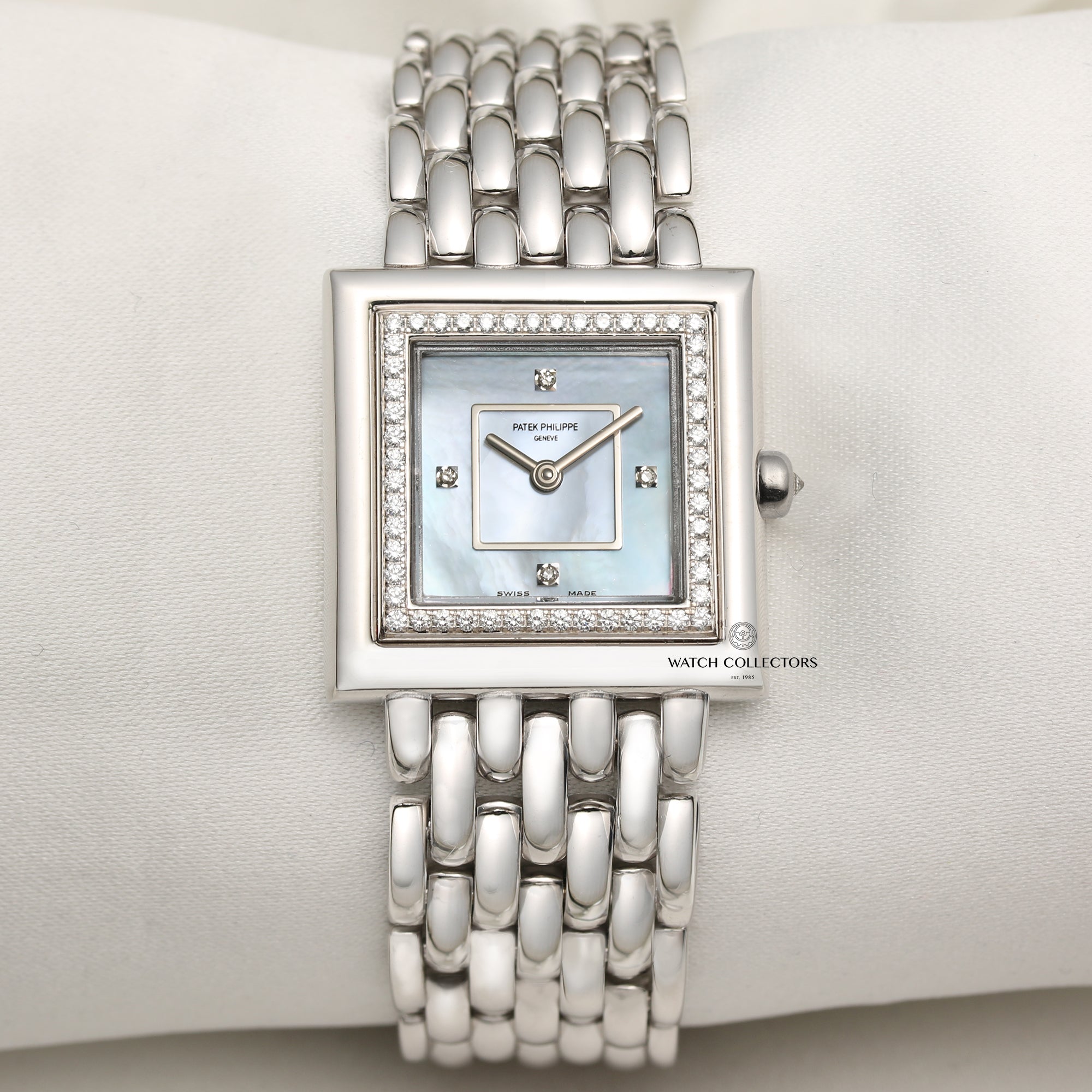 Patek Philippe Gondolo MOP Diamonds 18K White Gold Second Hand Watch Collectors 1