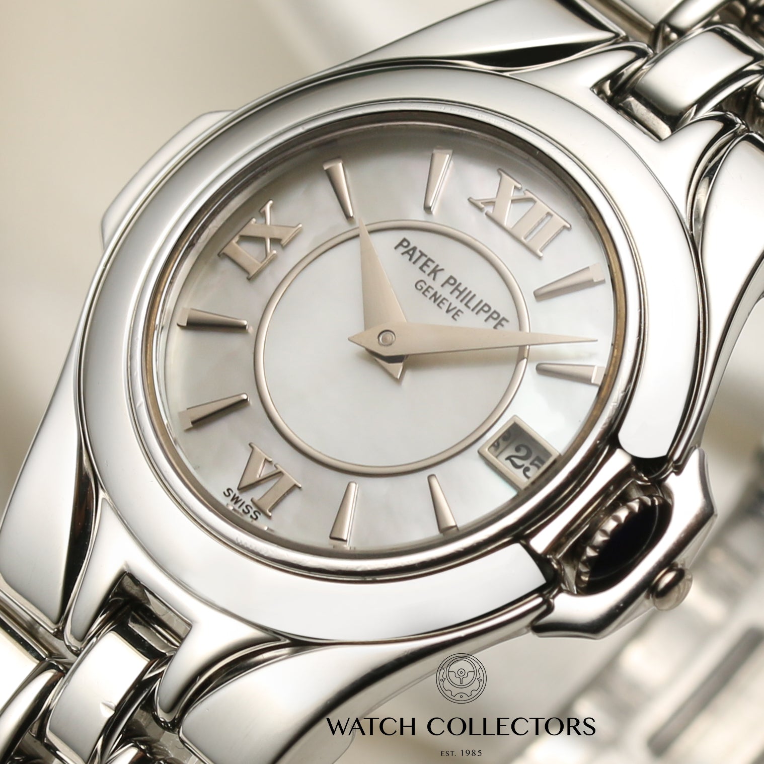 Patek Philippe Lady 18K White Gold Second Hand Watch Collectors 4