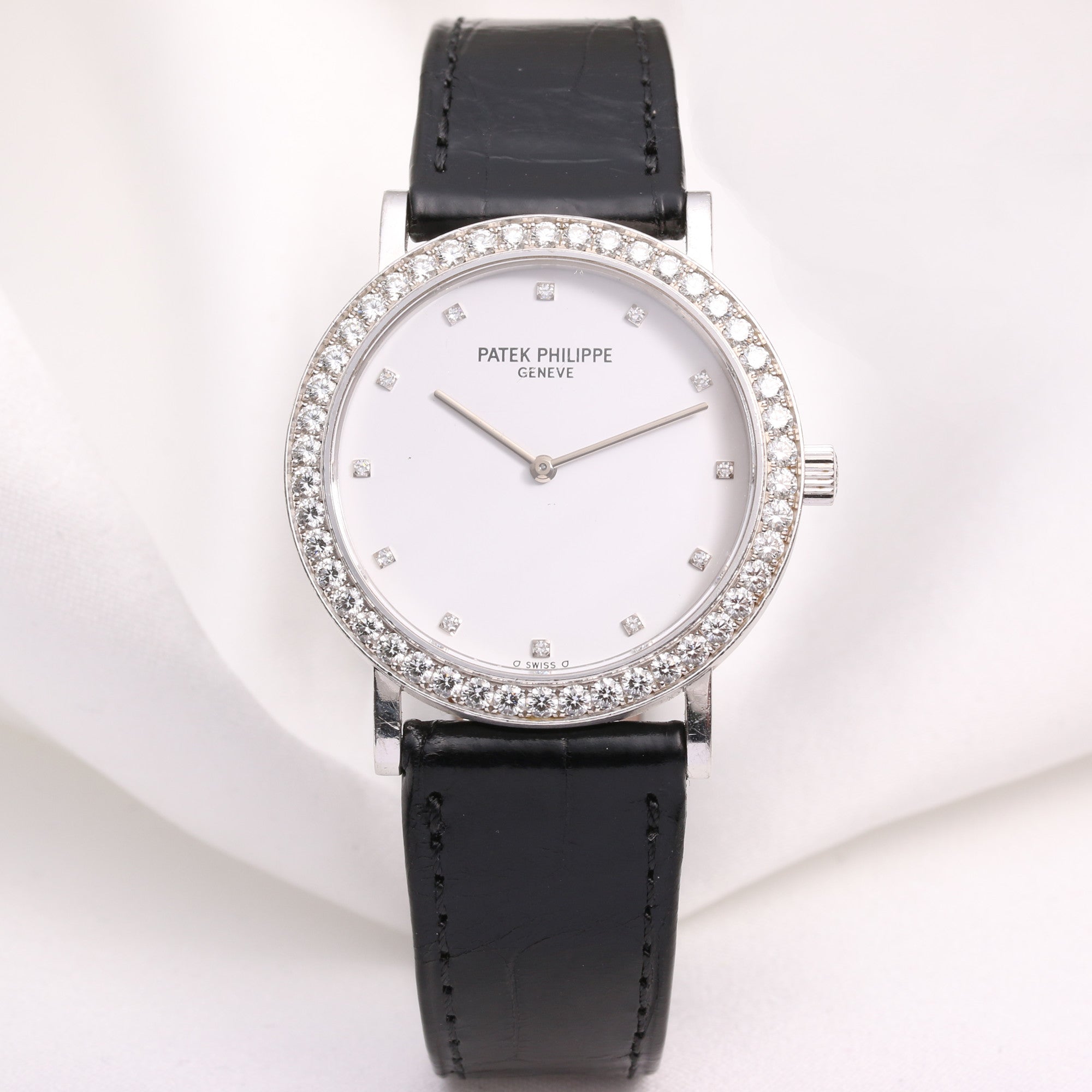 Patek Philippe Lady Calatrava 5006G 18K White Gold Diamond Second Hand Watch Collectors 1