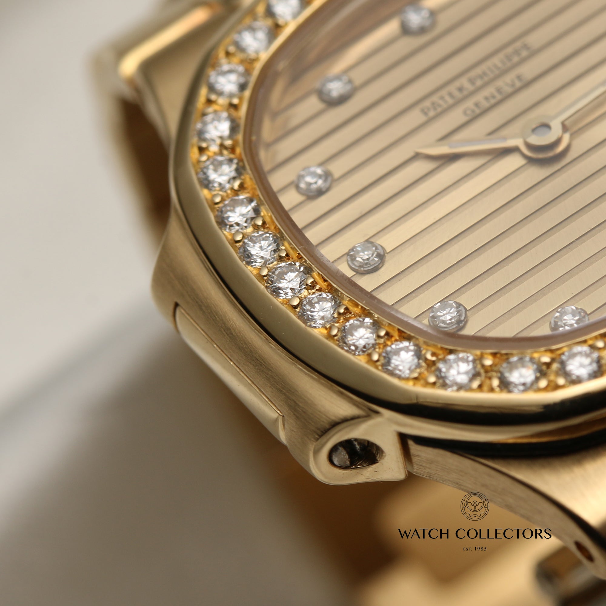 Patek Philippe Lady Nautilus 18K Yellow Gold Diamond Dial & Bezel Second Hand Watch Collectors 5