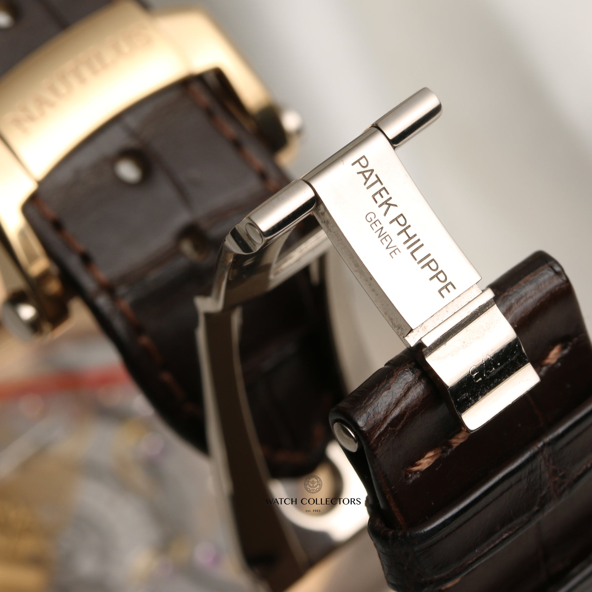 Patek Philippe Nautilus 5712GR-001 18K Rose & White Gold Second Hand Watch Collectors 9