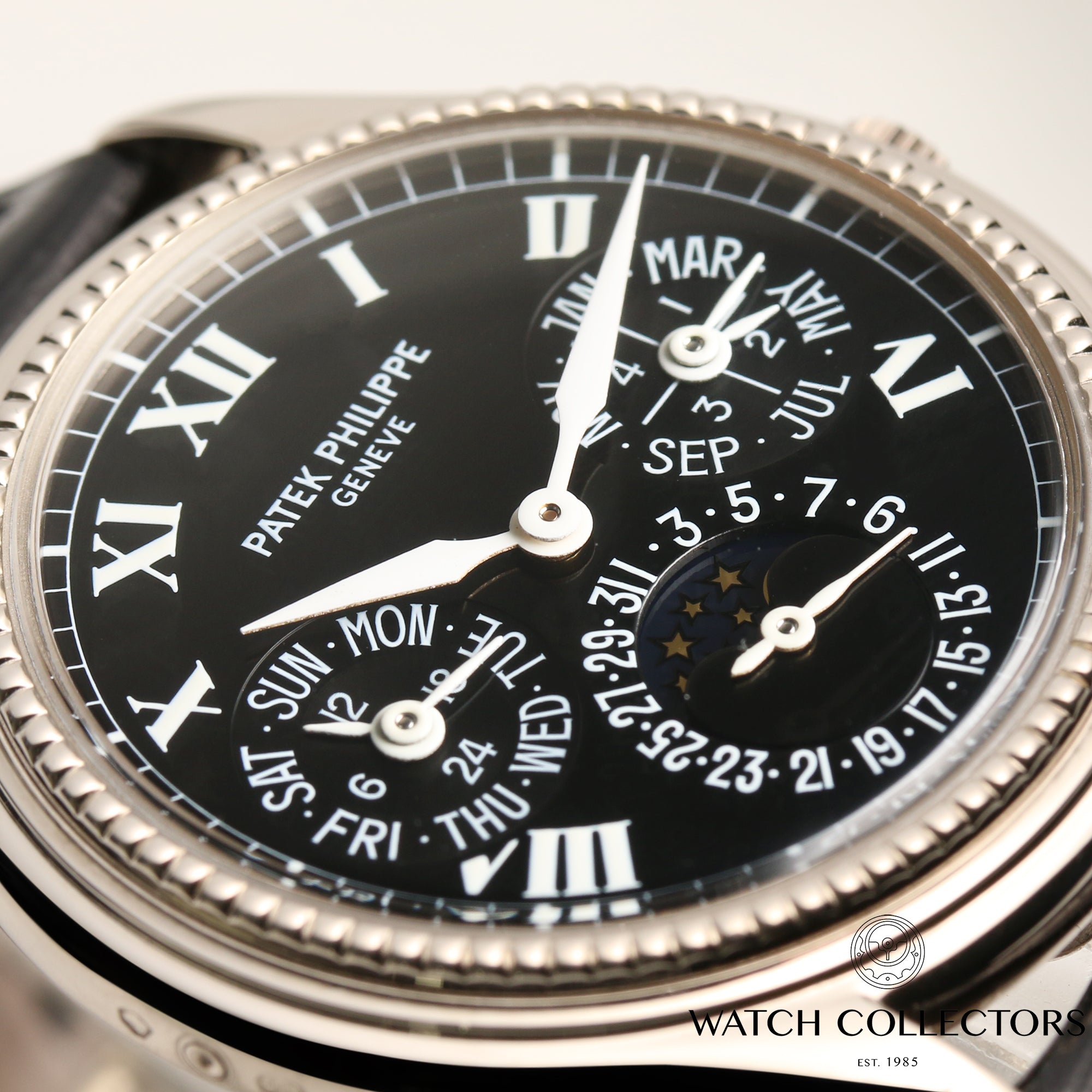 Patek Philippe Perpetual Calendar 5038G 18K White Gold Second Hand Watch Collectors 5