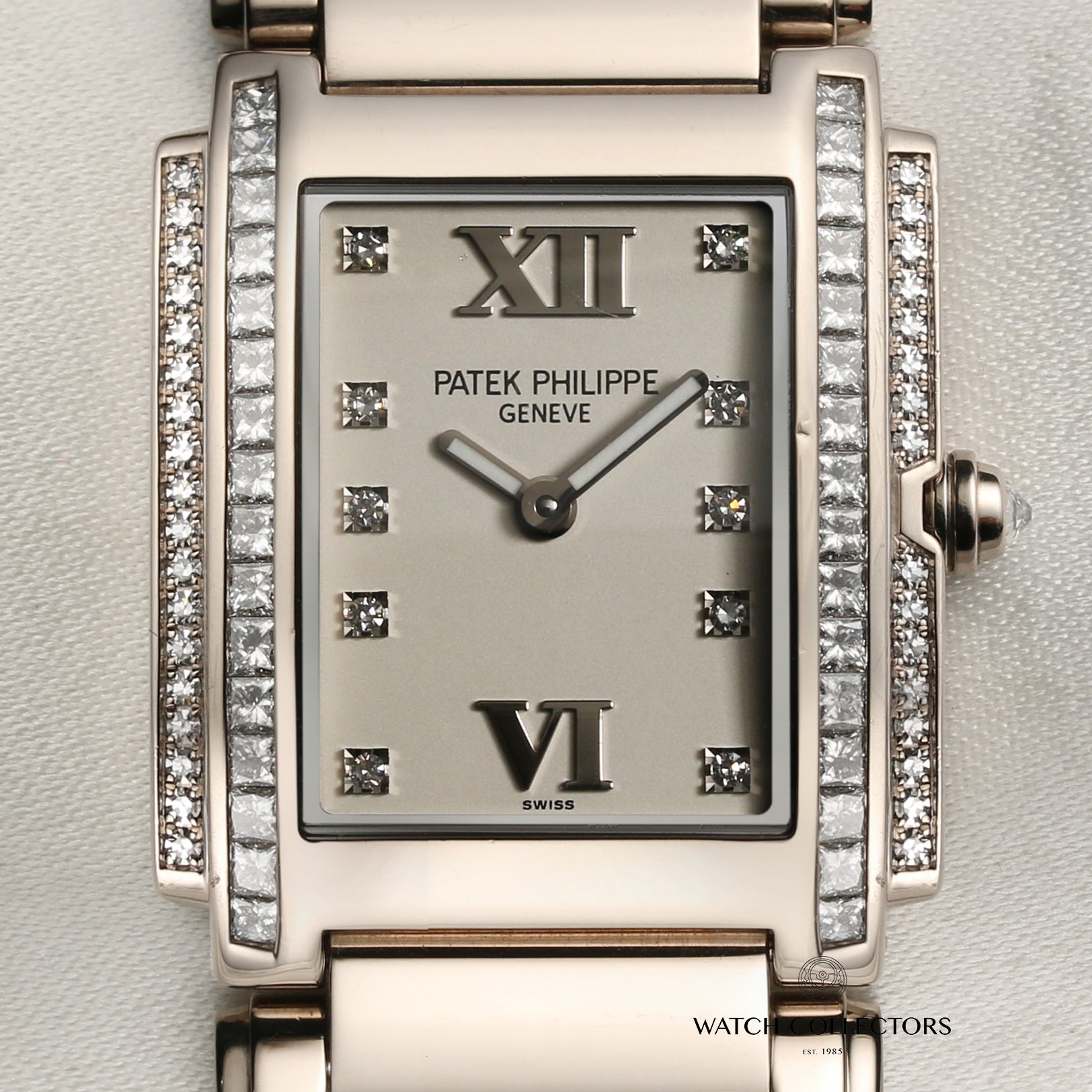 Patek Philippe Twenty 4 18K White Gold Diamond Second Hand Watch Collectors 2