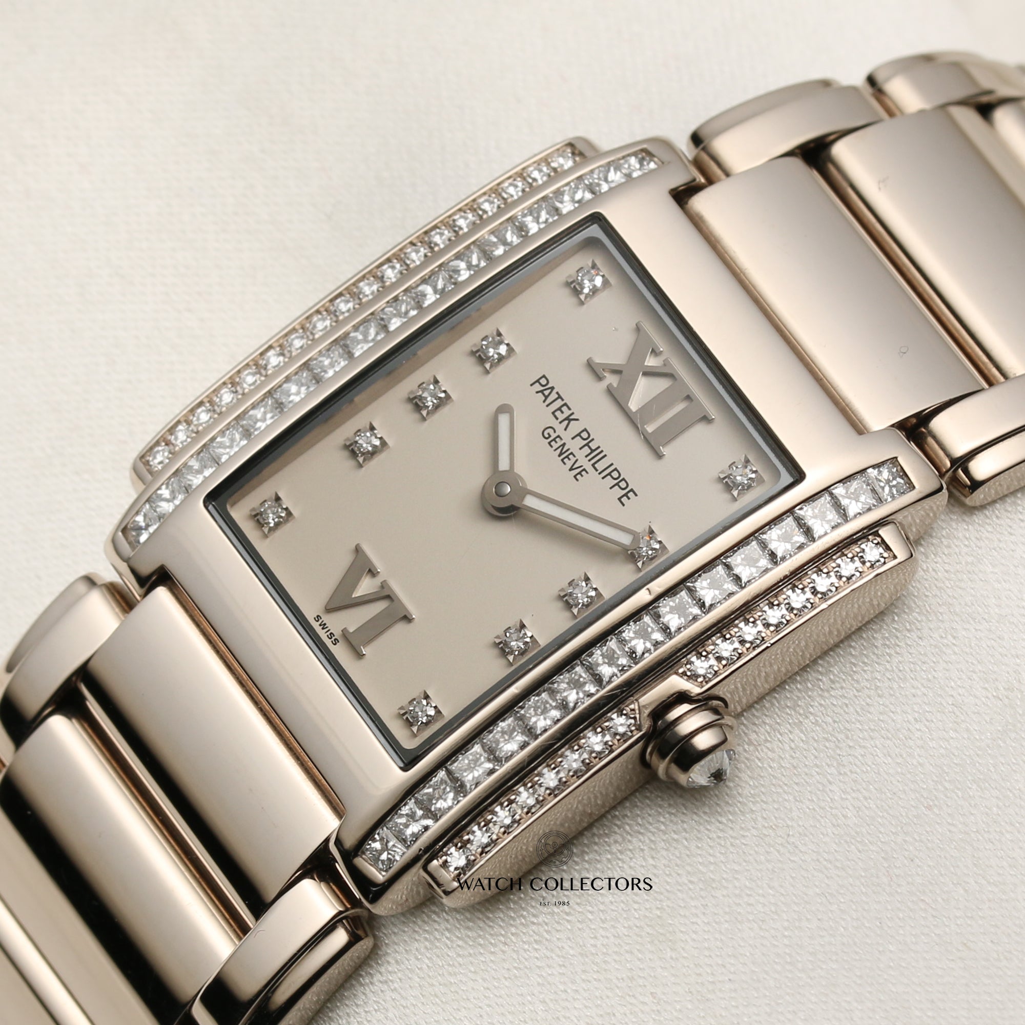 Patek Philippe Twenty 4 18K White Gold Diamond Second Hand Watch Collectors 4