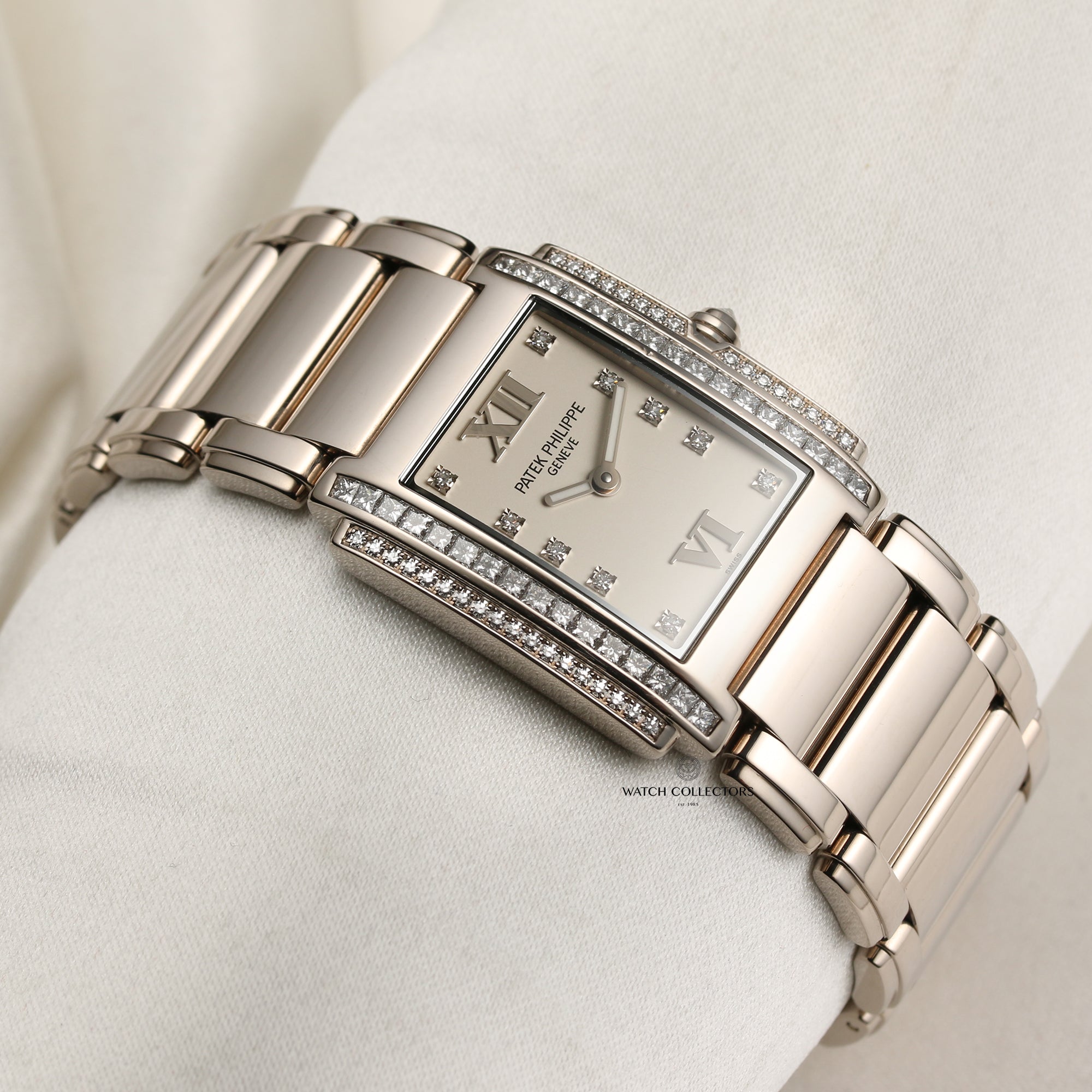 Patek Philippe Twenty 4 18K White Gold Diamond Second Hand Watch Collectors 5