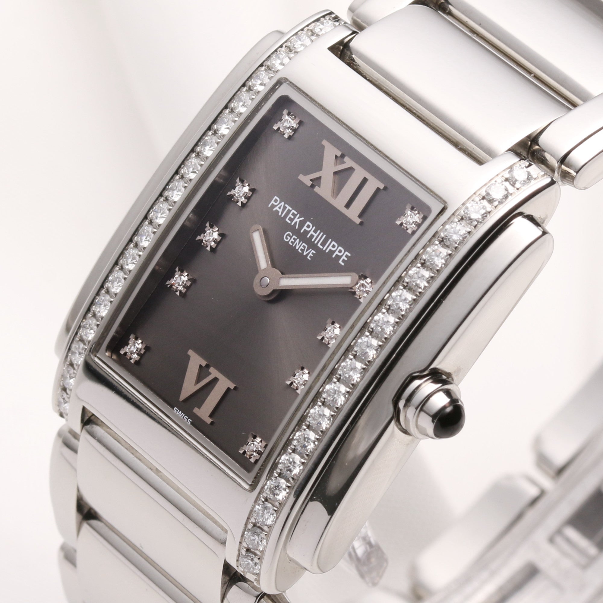 Patek Philippe Twenty-4 4910 10 Diamond Dial & Bezel Second Hand Watch Collectors 4