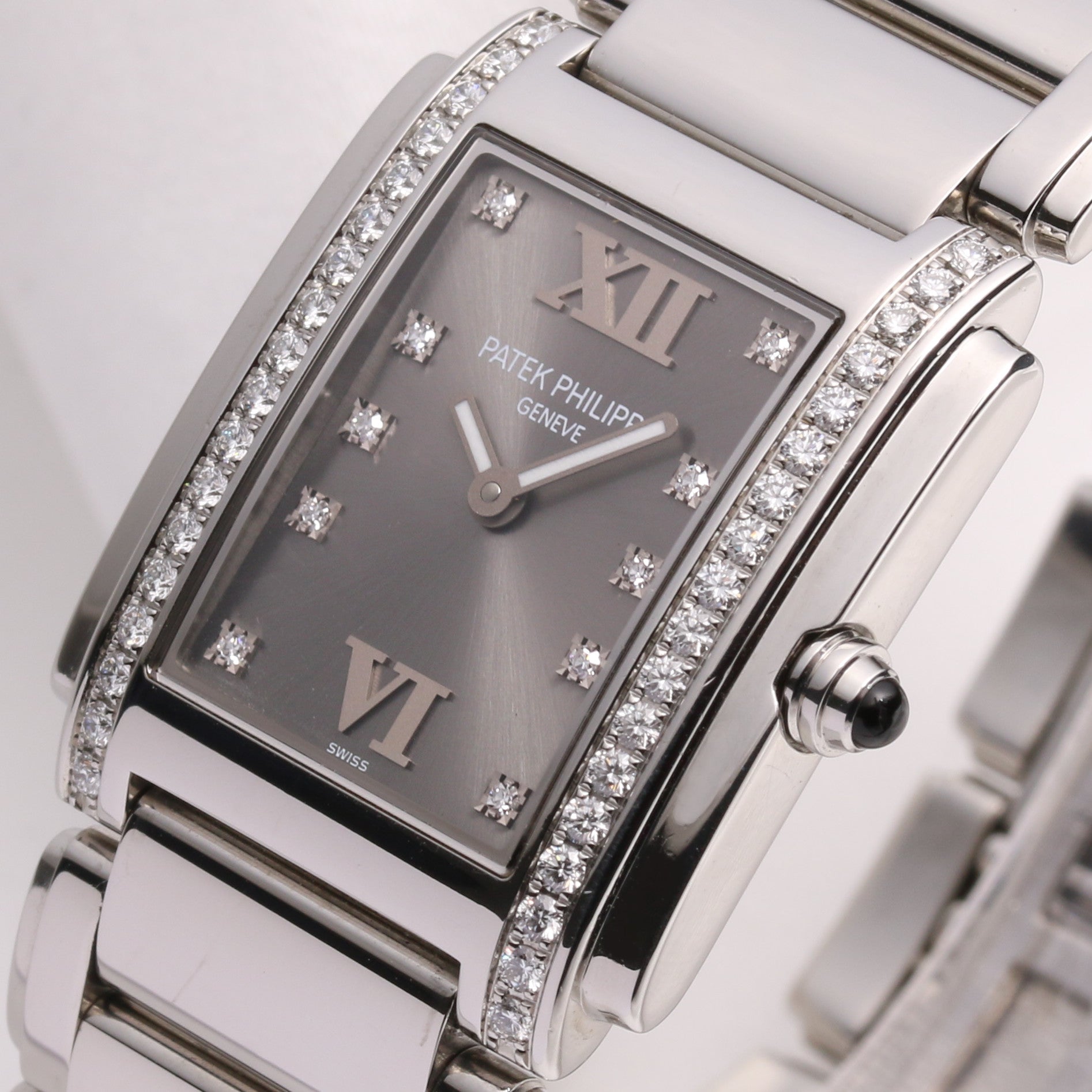 Patek Philippe Twenty-4 4910 10A-010 Diamond Stainless Steel Second Hand Watch Collectors 4