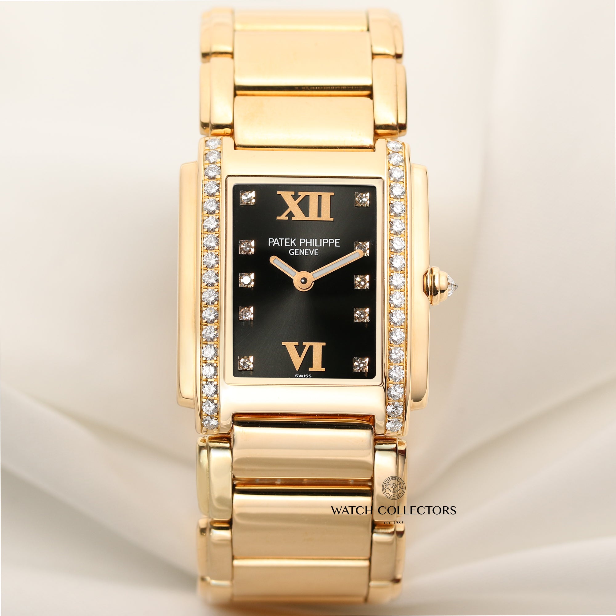 Patek Philippe Twenty-4 4910 11R-010 Diamond 18K Rose Gold Second Hand Watch Collectors 1