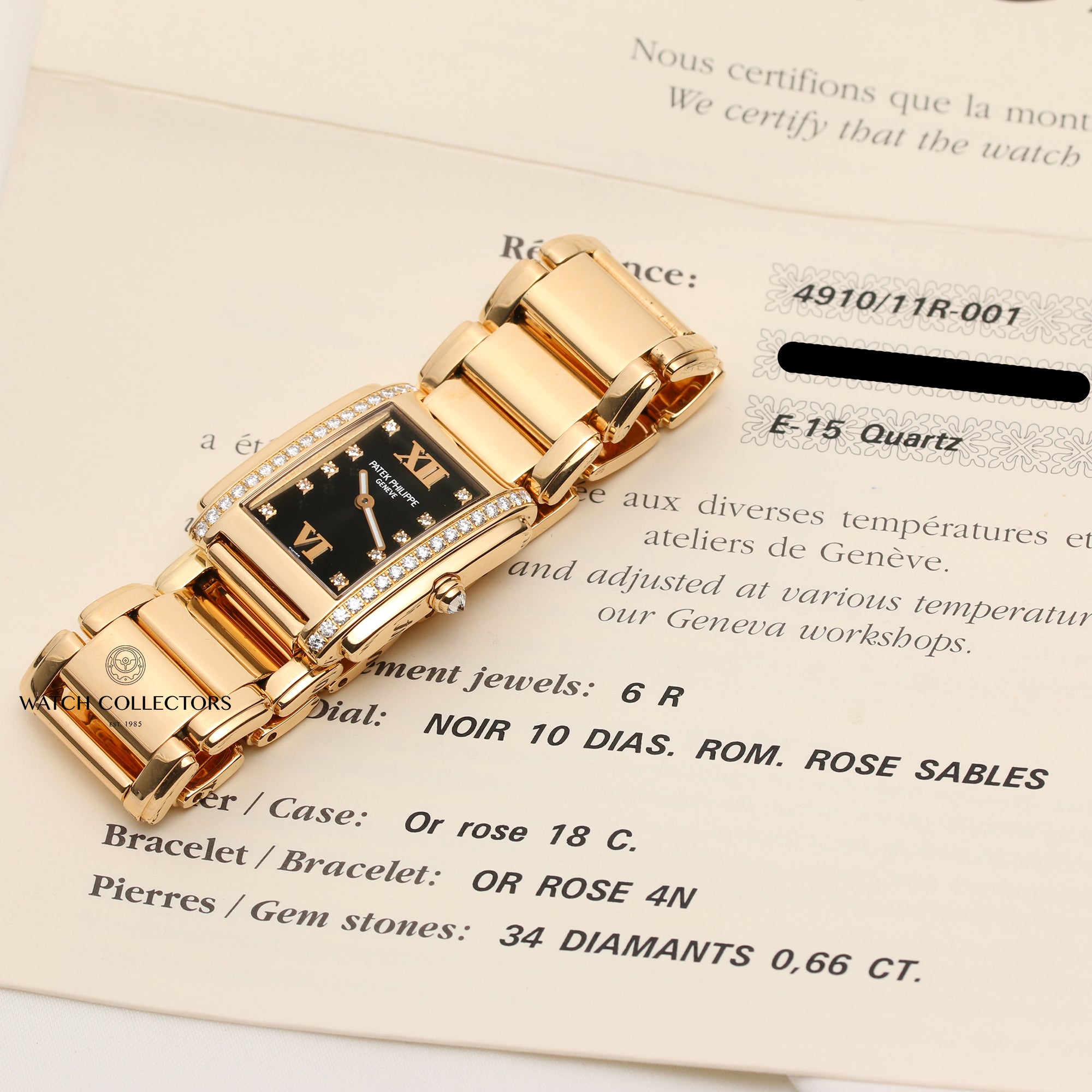 Patek Philippe Twenty-4 4910 11R-010 Diamond 18K Rose Gold Second Hand Watch Collectors 9