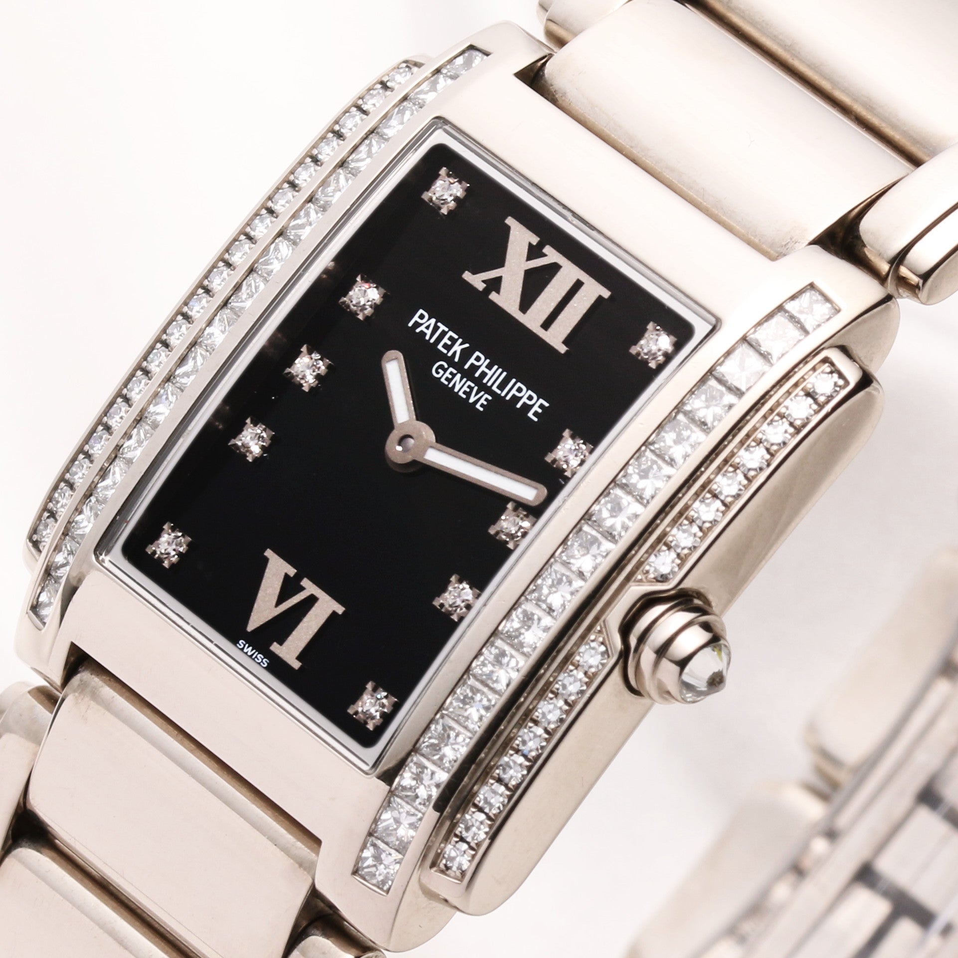 Patek Philippe Twenty-4 4910 20G Diamond Dial 18K White Gold Second Hand Watch Collectors 4