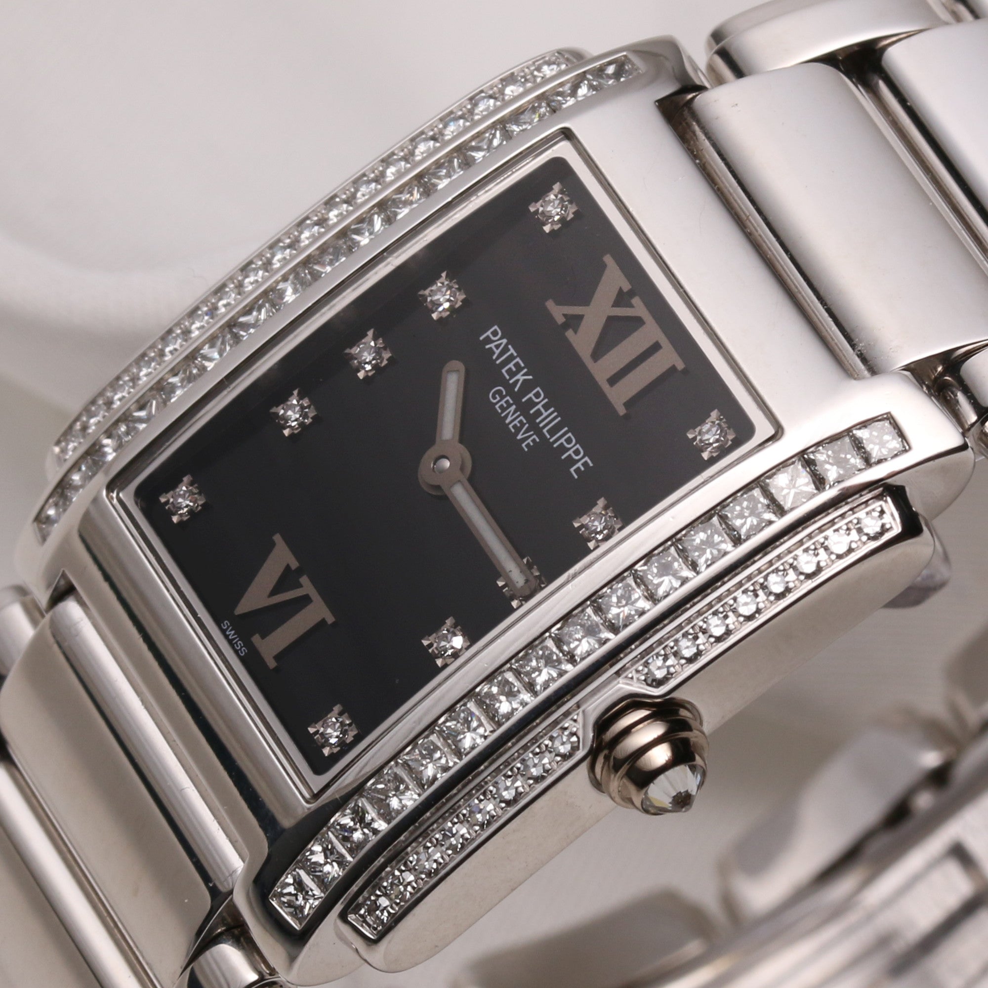 Patek Philippe Twenty-4 4910 20G Diamond Dial 18K White Gold Second Hand Watch Collectors 4