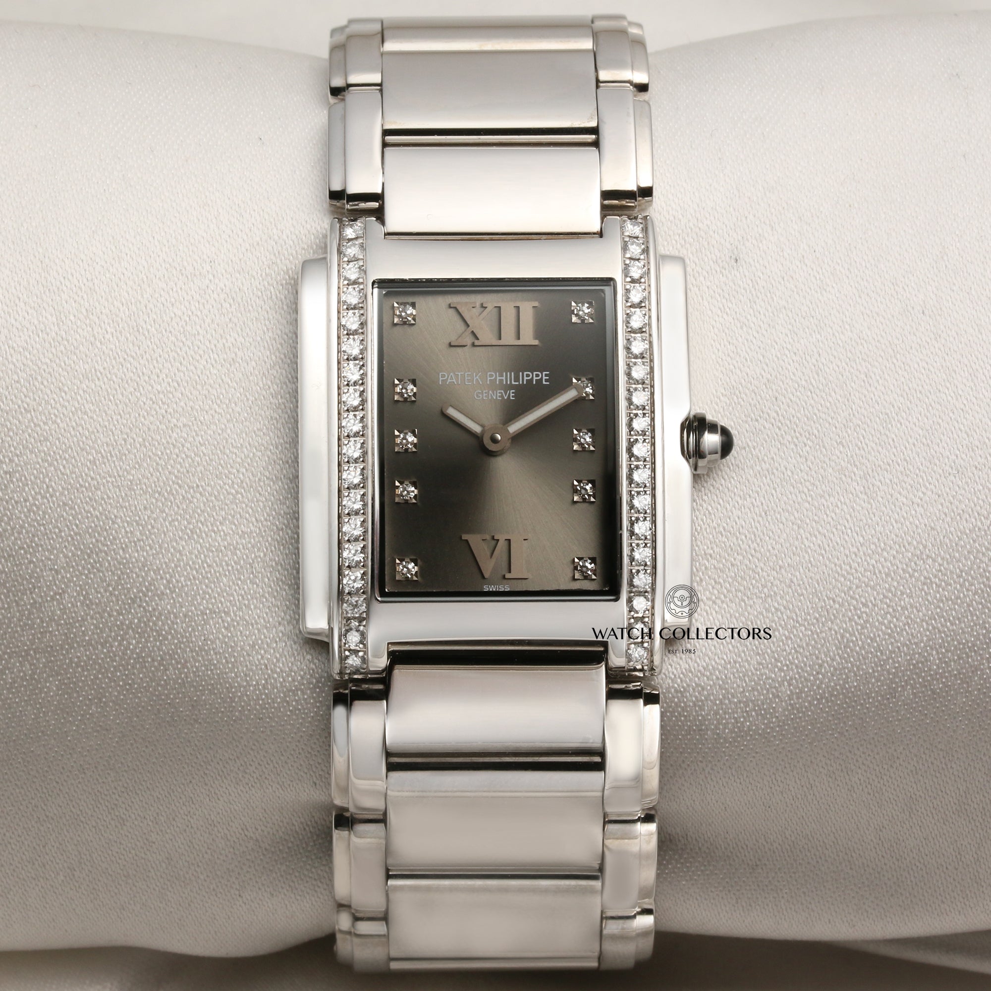 Patek Philippe Twenty 4 Stainless Steel Diamond Bezel Second Hand Watch Collectors 1