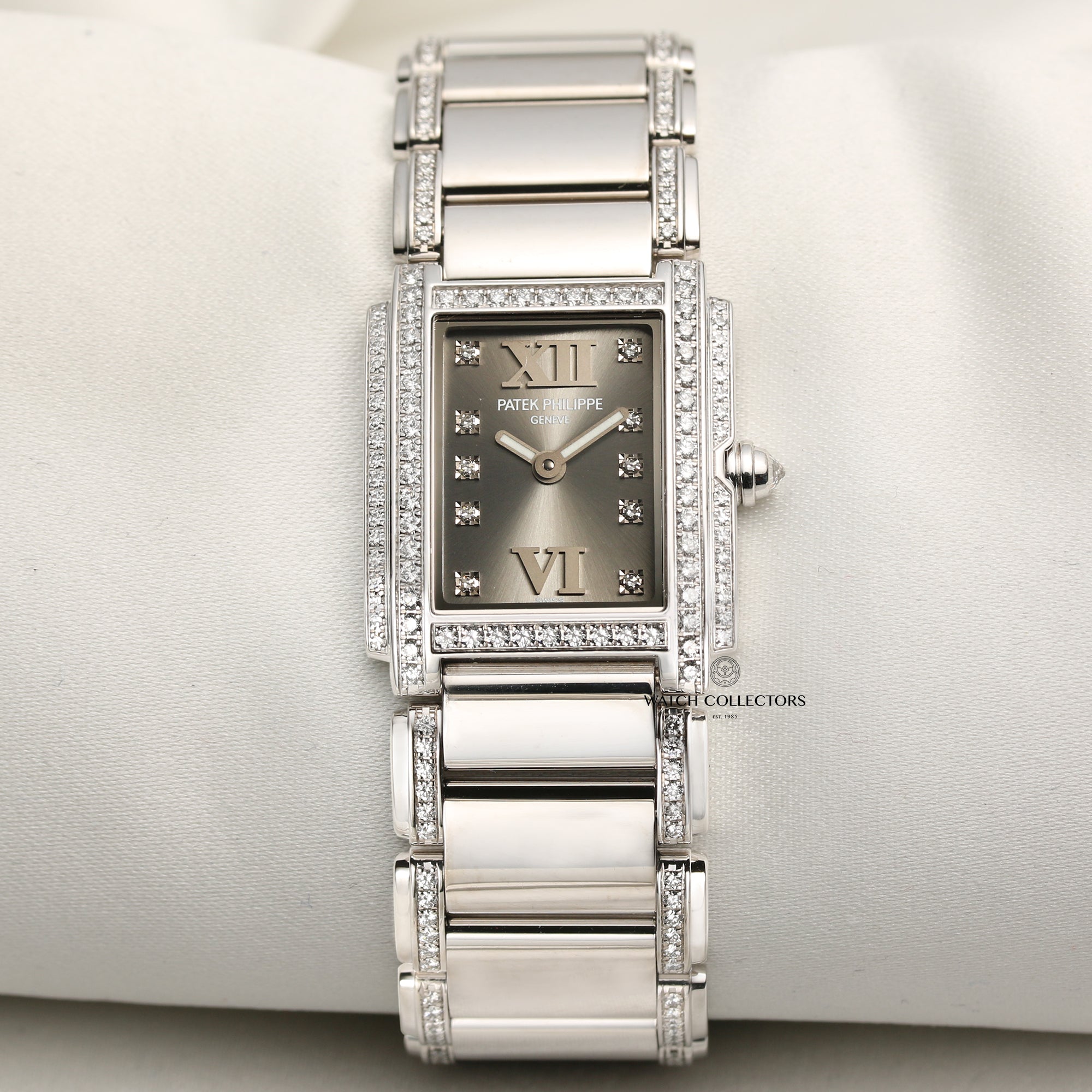 Patek Philippe Twenty-Four 4908 18K White Gold Diamonds Second Hand Watch Collectors 1