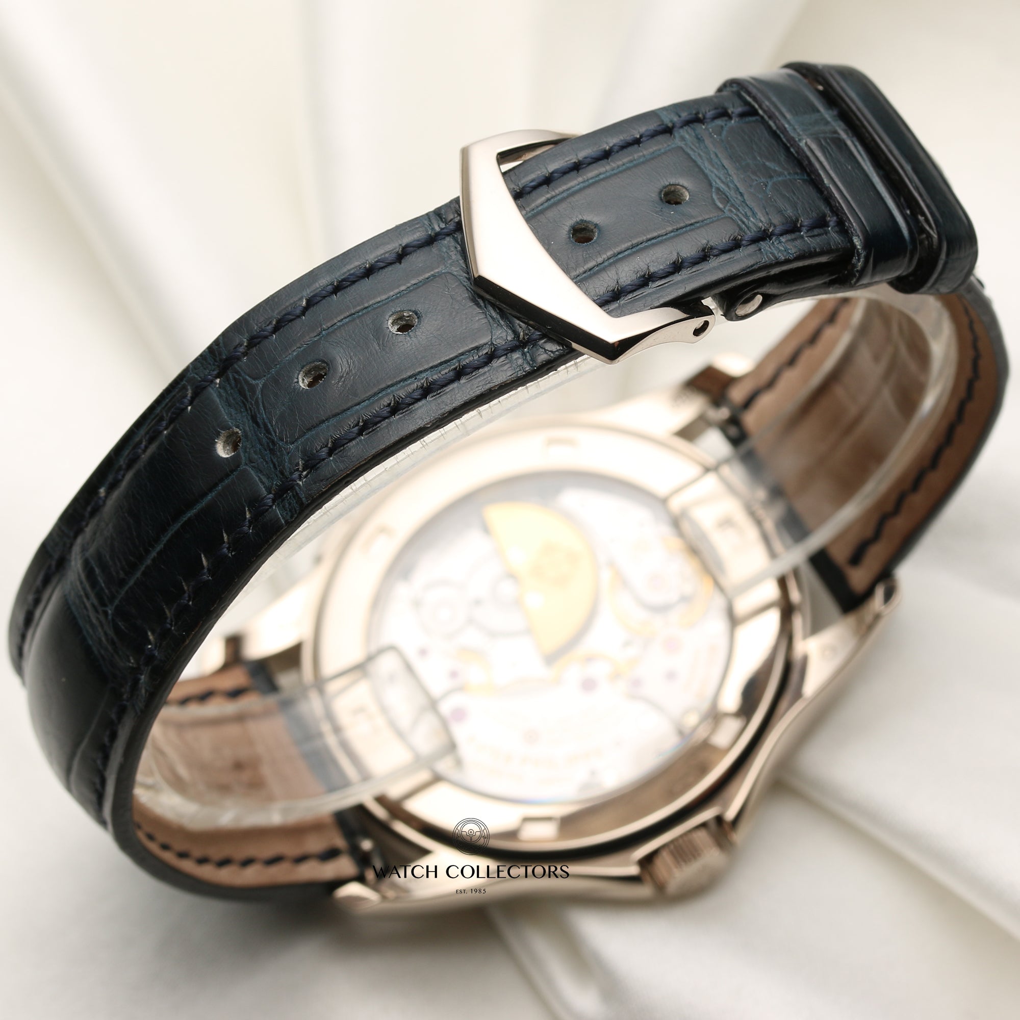 Patek Philippe World Time 18K White Gold Second Hand Watch Collectors 8