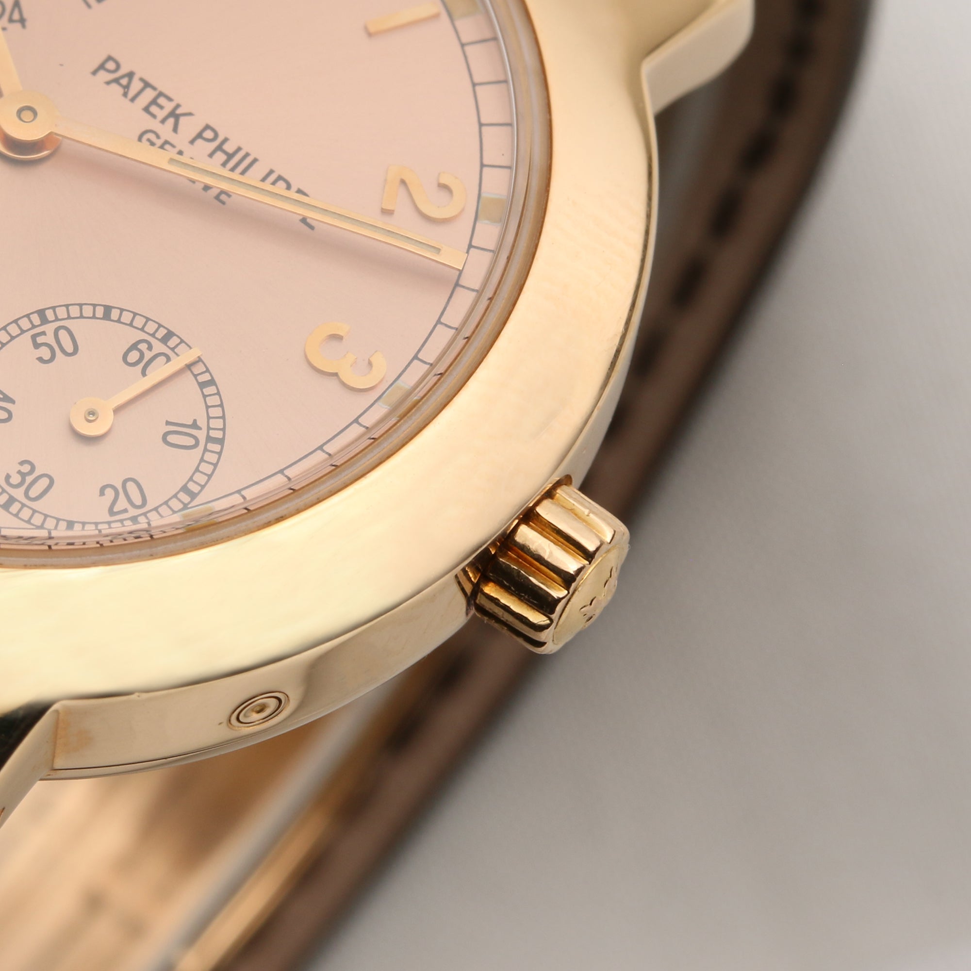 Patek Phillipe Moonphase Power Reserve 5055R 18K Rose Gold Second Hand Watch Collectors 6
