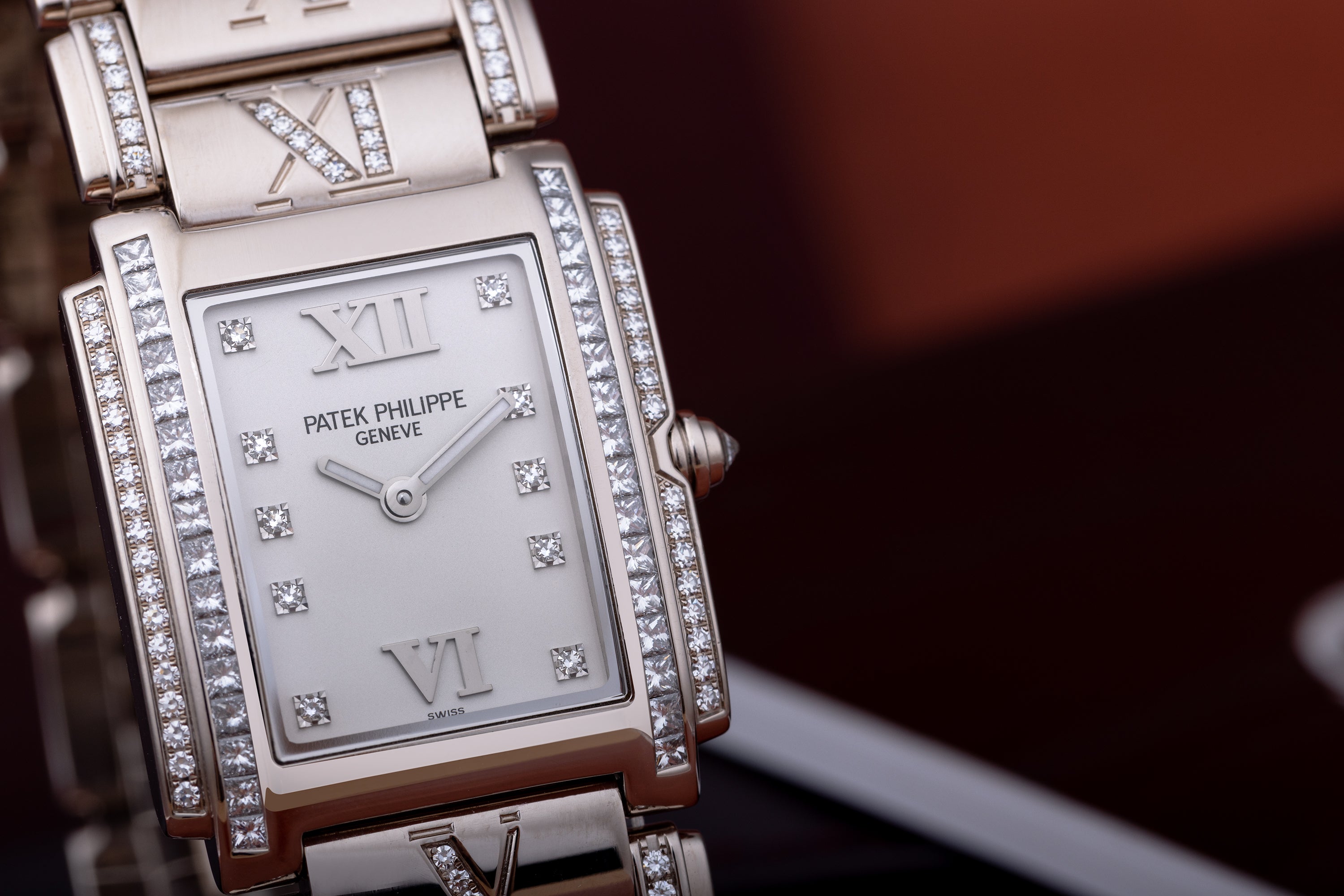 Rare Patek Philippe Twenty-4 | REF. 4910/41G-011 | 18k White Gold | Diamond Dial, Bezel & Bracelet
