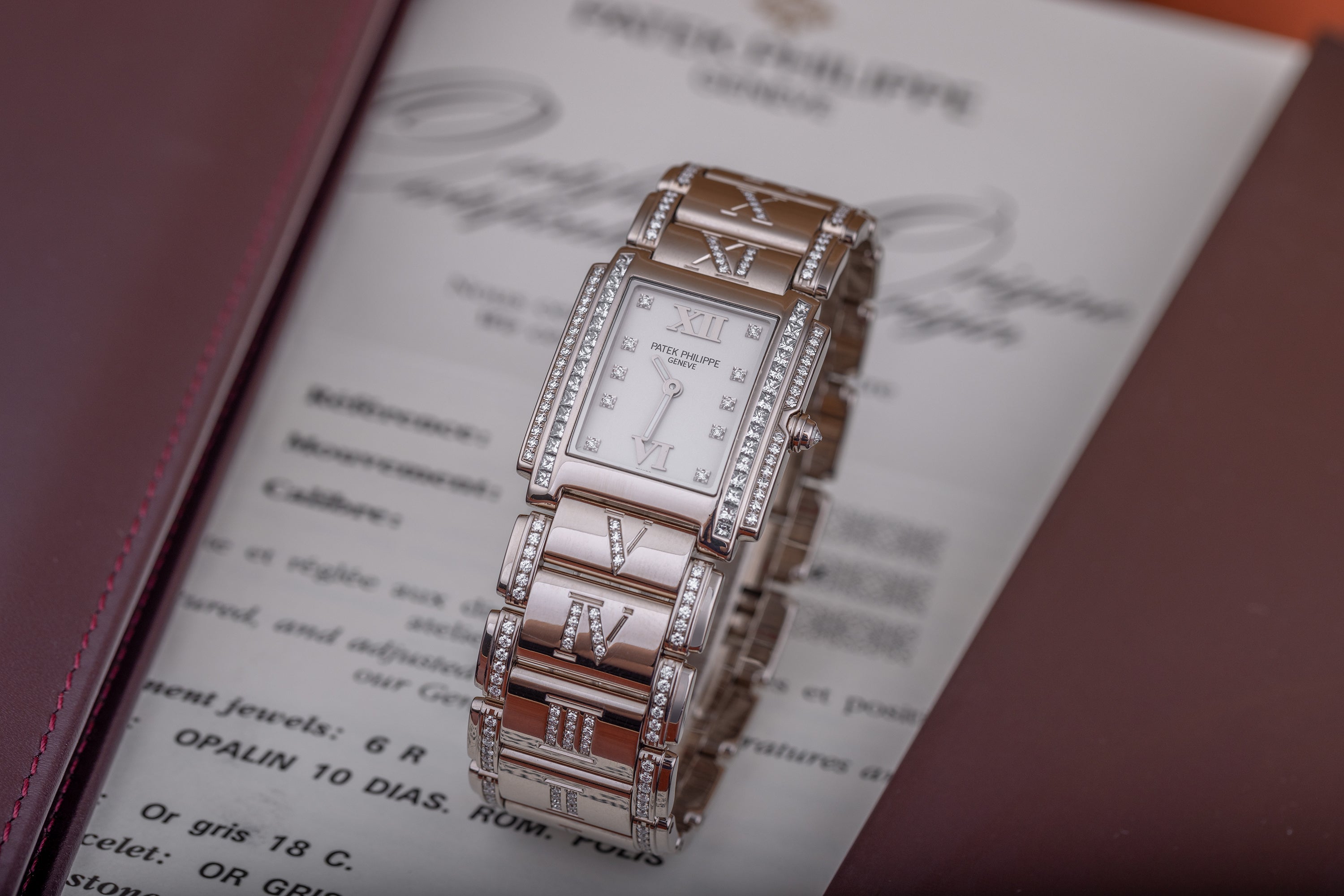 Rare Patek Philippe Twenty-4 | REF. 4910/41G-011 | 18k White Gold | Diamond Dial, Bezel & Bracelet