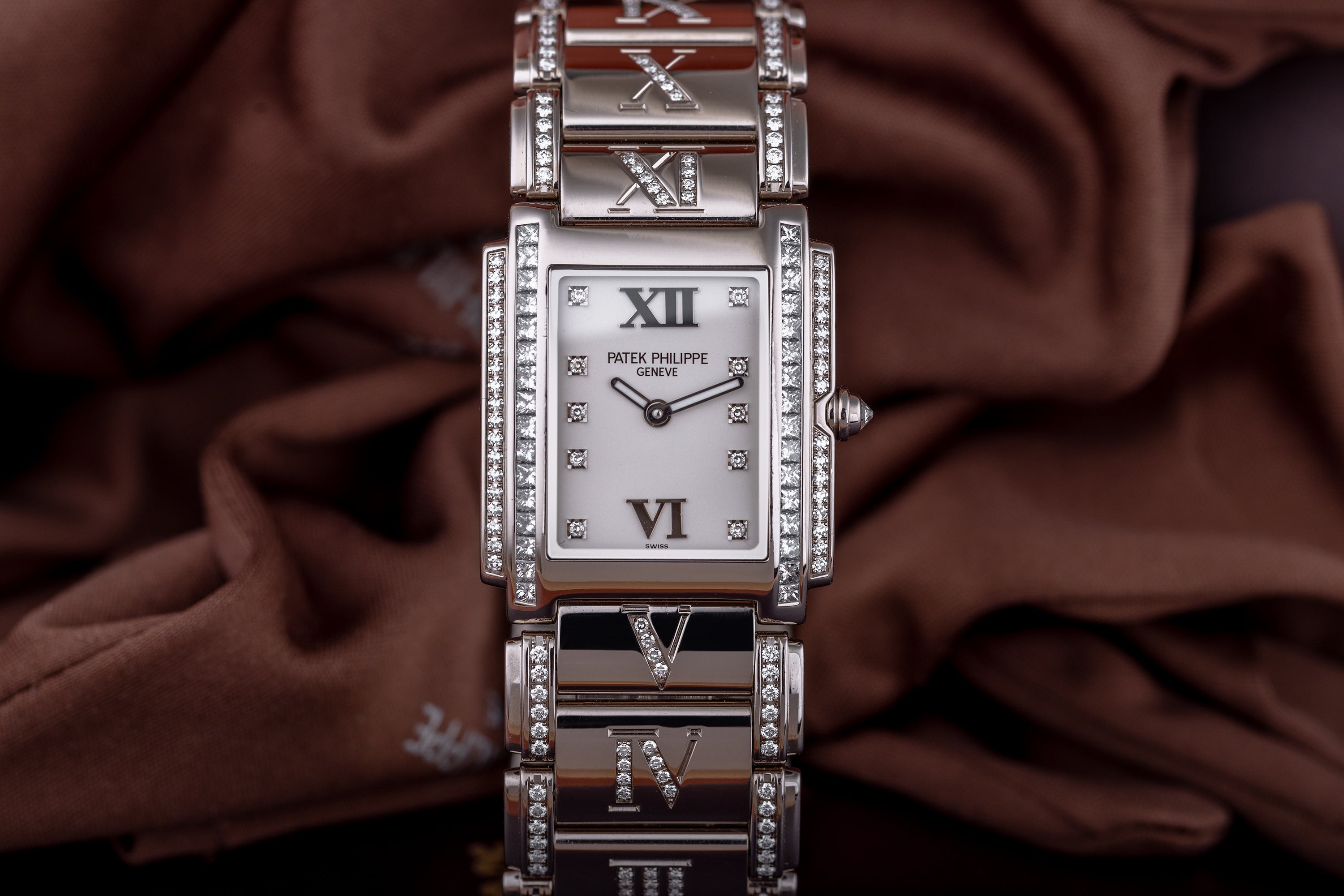 Rare Patek Philippe Twenty-4 | REF. 4910/41G-011 | 18k White Gold | Diamond Dial, Bezel & Bracelet