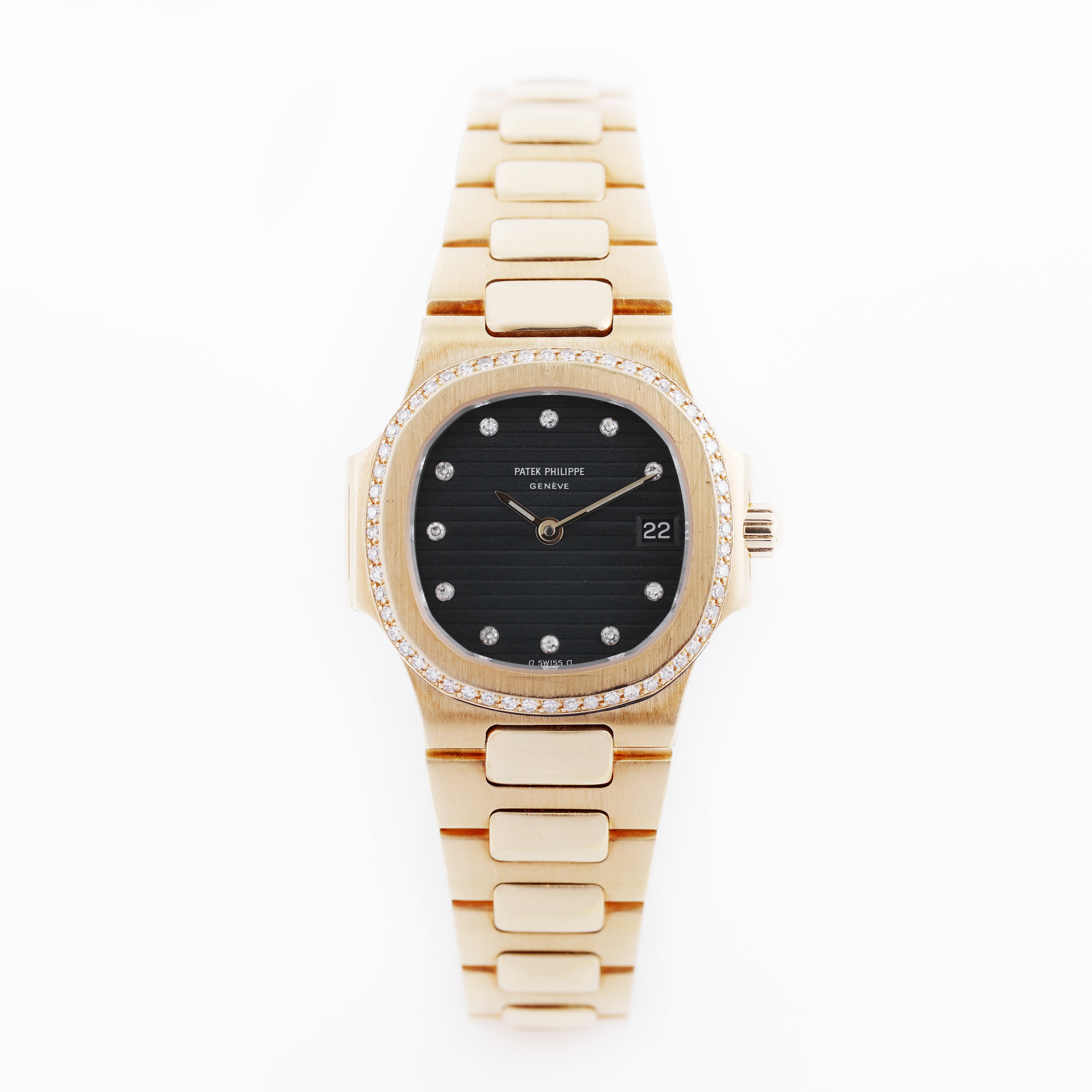 Patek Philippe Lady Nautilus | REF. 4700/2J-053 | Black Dial | Diamond Hours & Bezel | 18k Yellow Gold