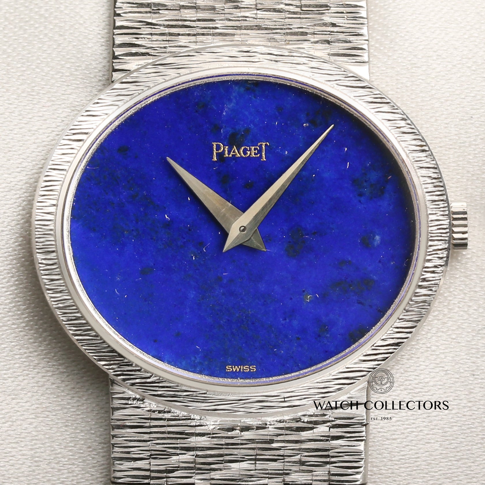 Piaget 18K White Gold Lapiz Lazuli Second Hand Watch Collectors 2