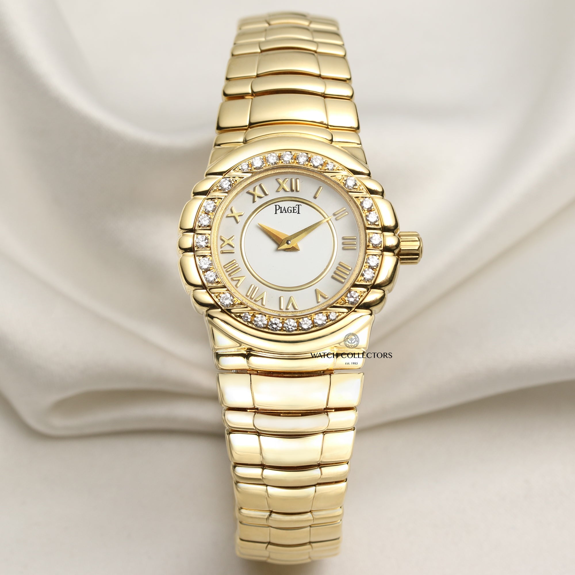 Piaget Tanagra 18k Yellow Gold Diamond Bezel Watch Collectors