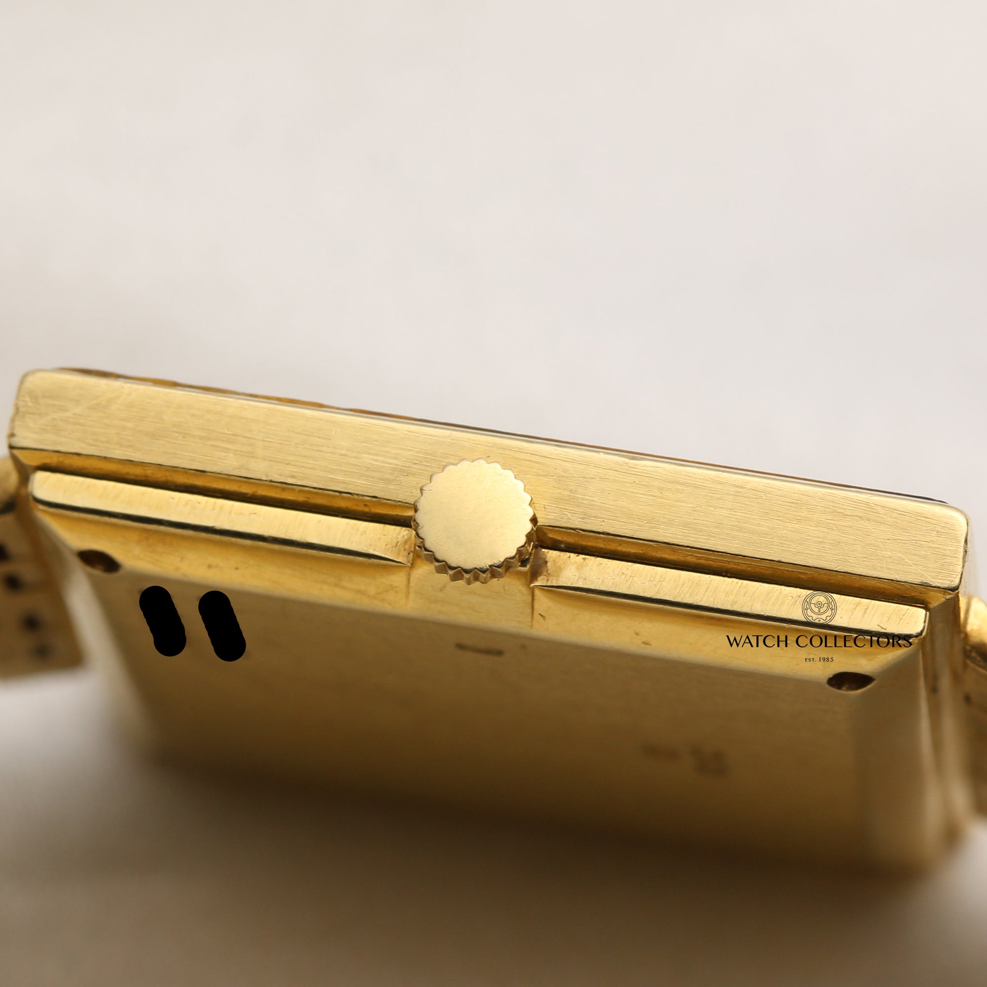 Piaget 18K Yellow Gold Tiger Eye Stone Dial Second Hand Watch Collectors 6