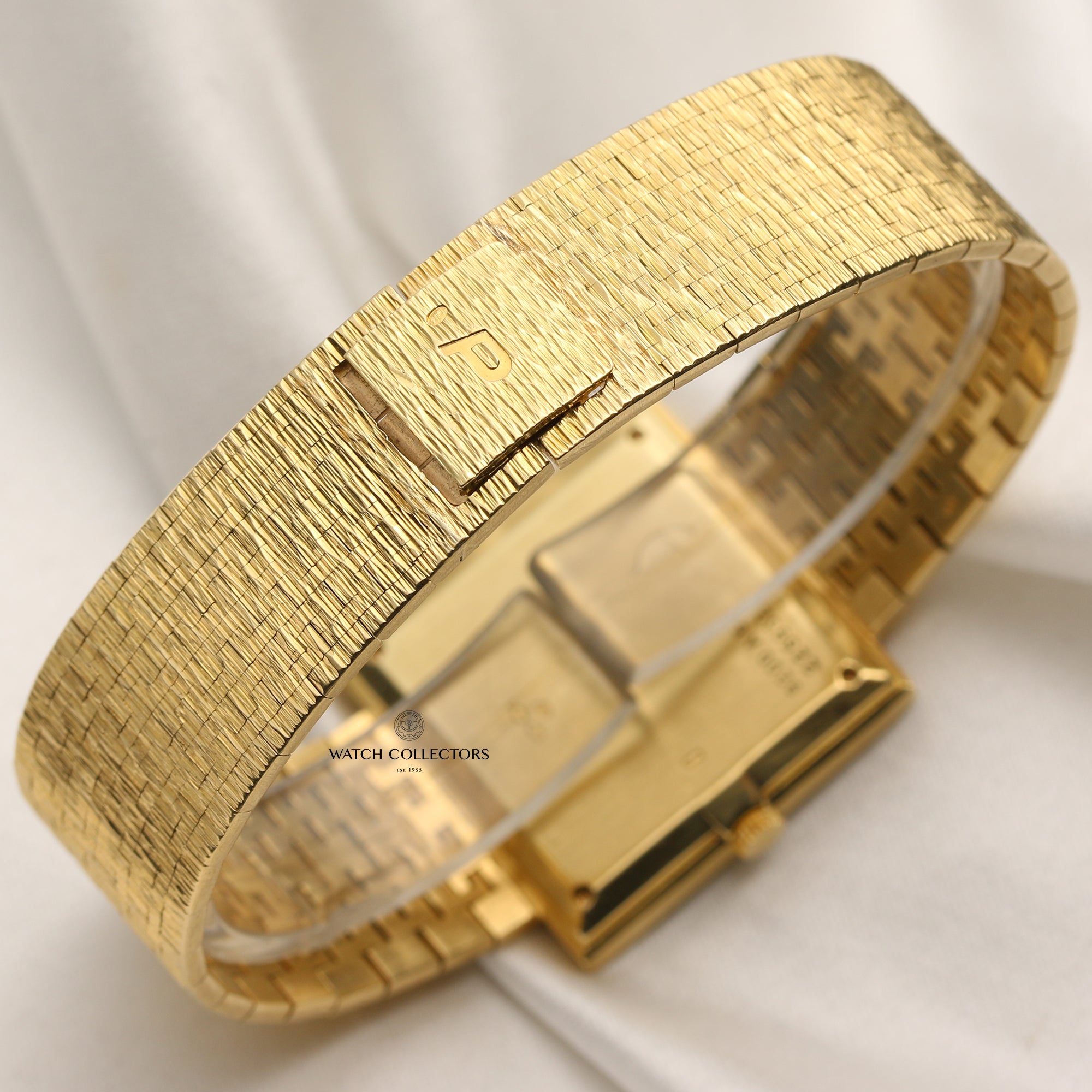 Piaget 18K Yellow Gold Tiger Eye Stone Dial Second Hand Watch Collectors 7