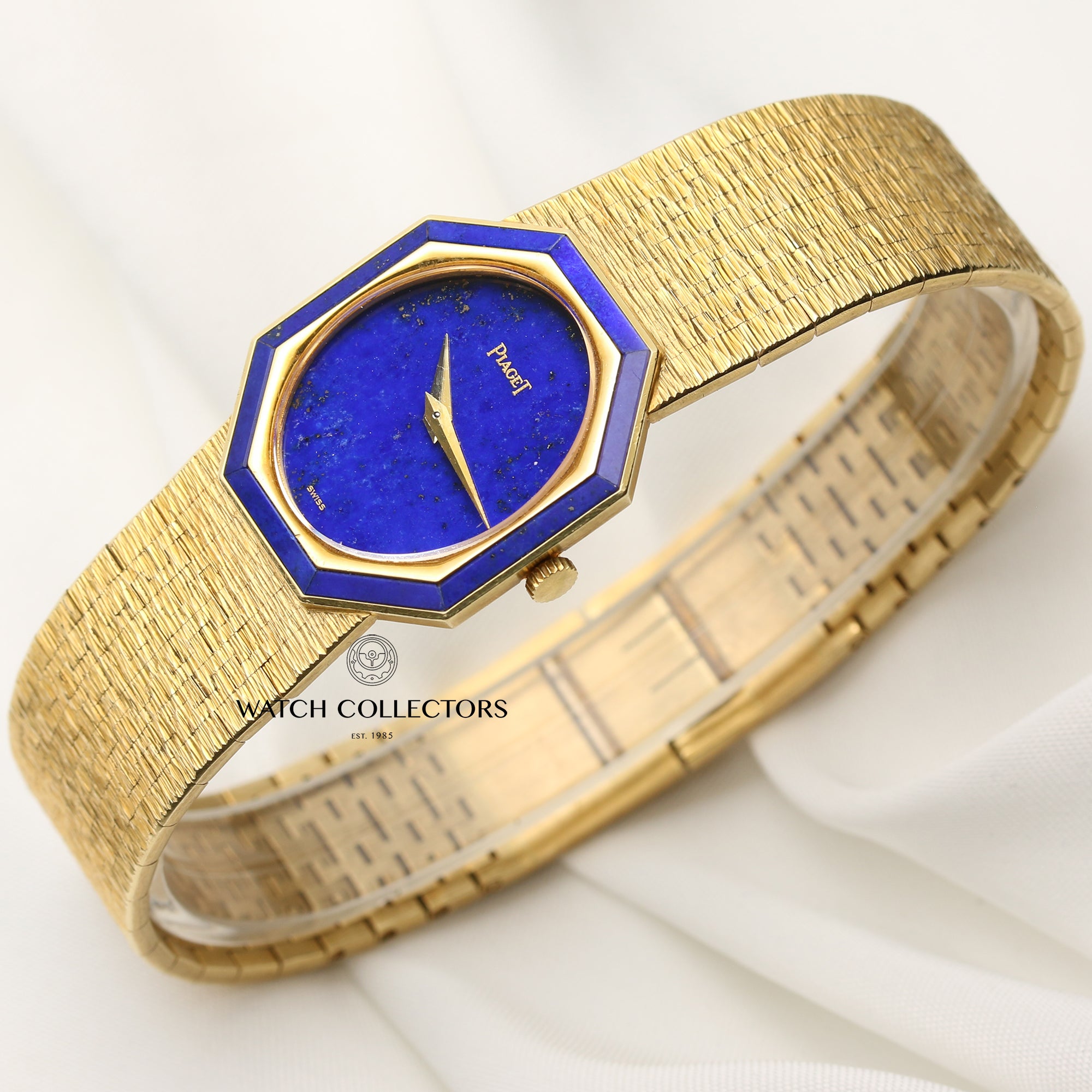 Piaget Lapis Lazuli 18K Yellow Gold Second Hand Watch Collectors 3