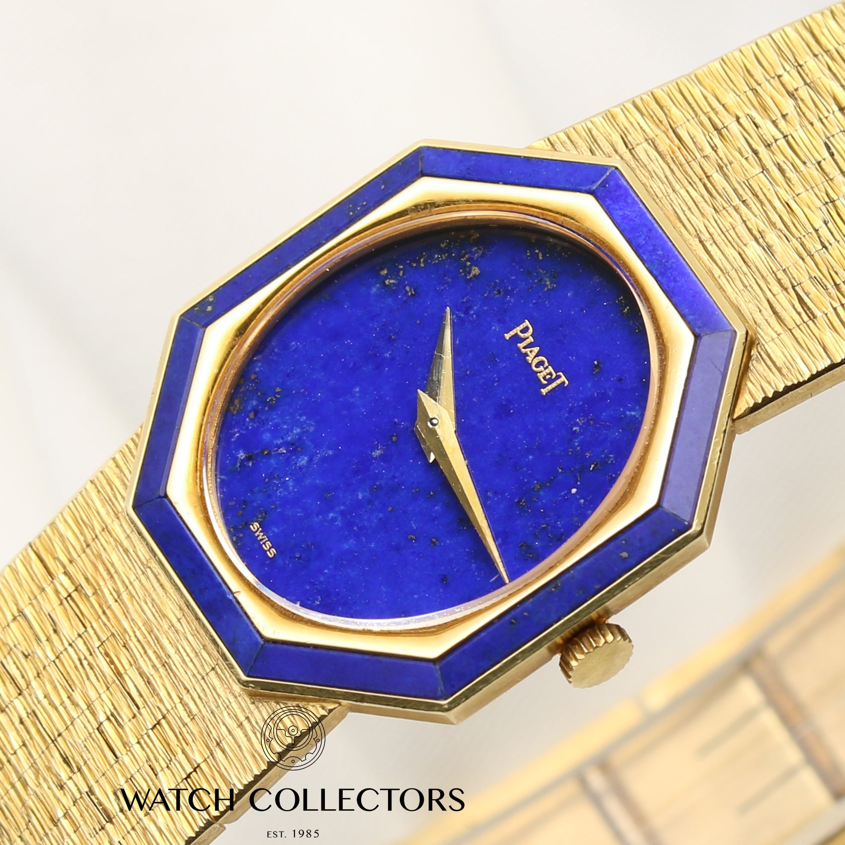 Piaget Lapis Lazuli 18K Yellow Gold Second Hand Watch Collectors 4