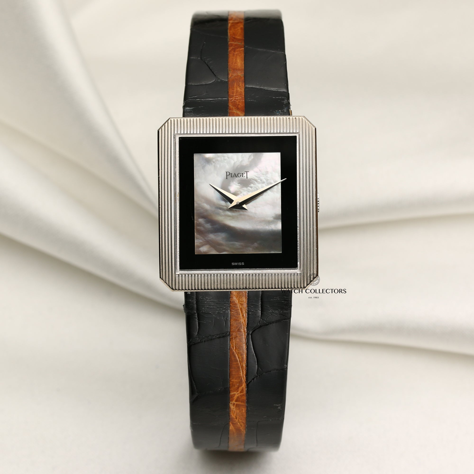 Piaget MOP 18K White Gold Second Hand Watch Collectors 1