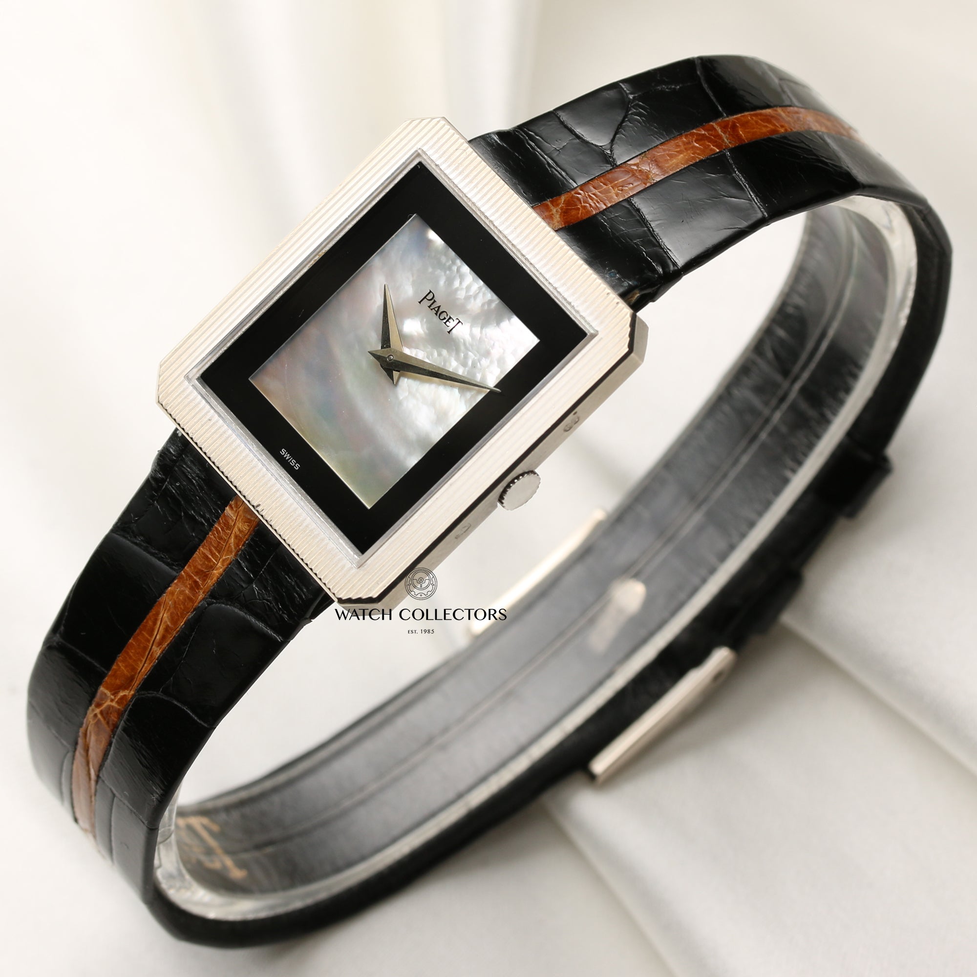 Piaget MOP 18K White Gold Second Hand Watch Collectors 3