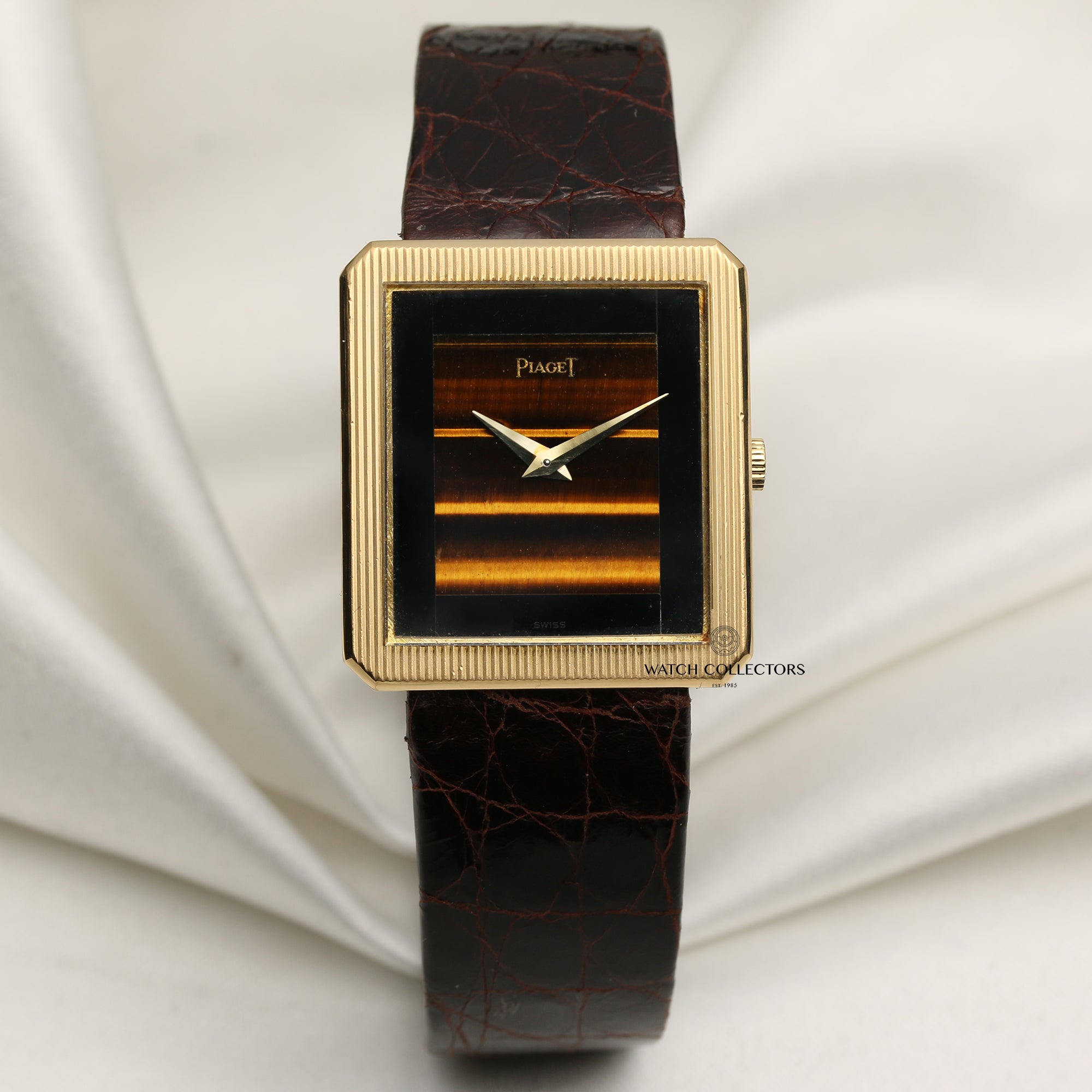 Piaget Onyx Tiger Eye Stone Dial Second Hand Watch Collectors 1