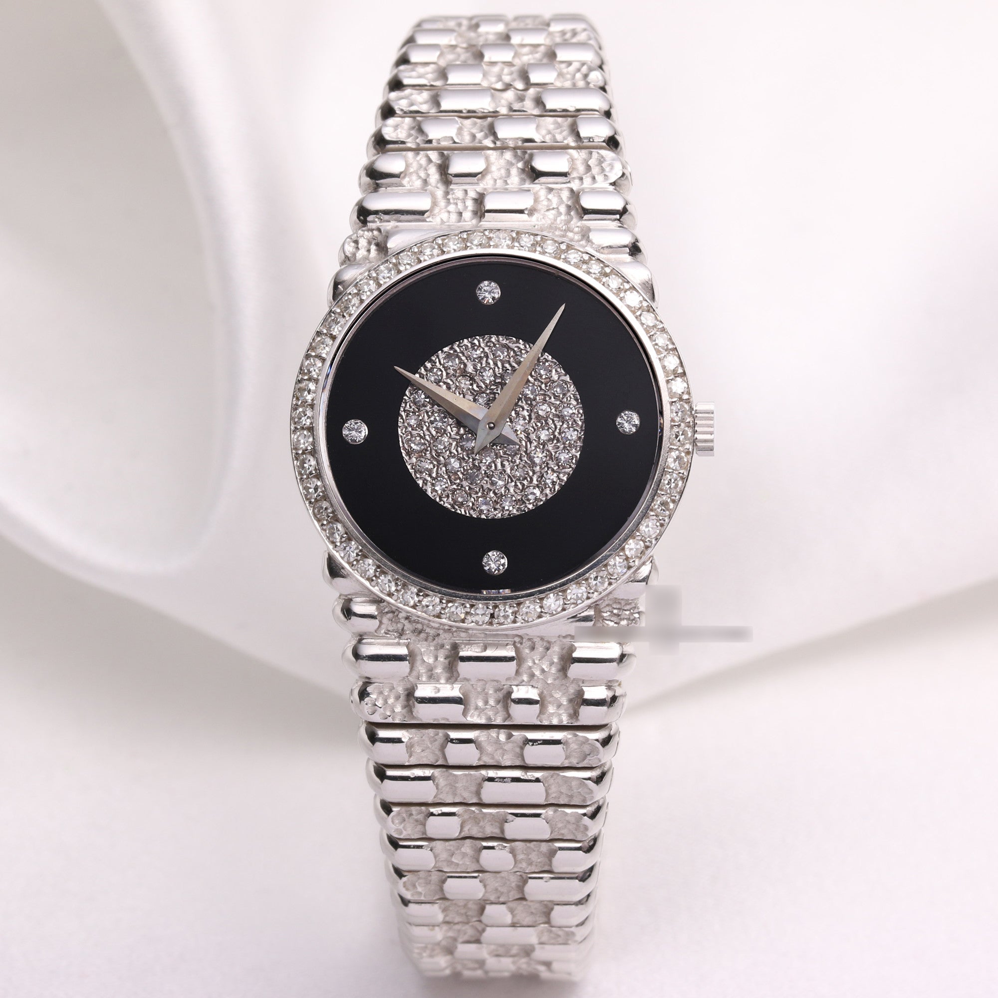 Piaget-Pave-Diamond-Dial-18K-White-Gold-Second-Hand-Watch-Collectors-1-1