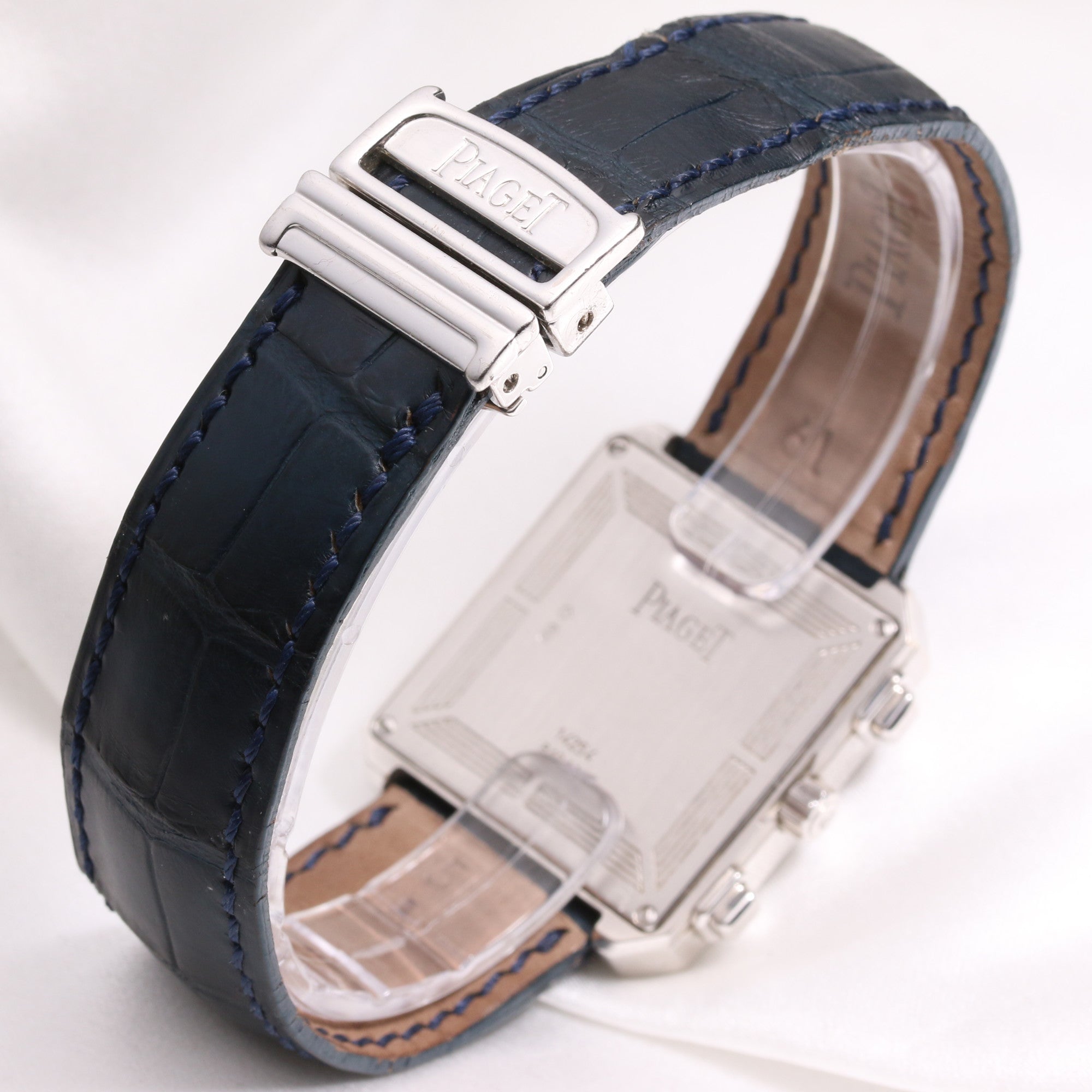 Piaget Protocol 14254 18k White Gold Second Hand Watch Collectors 3