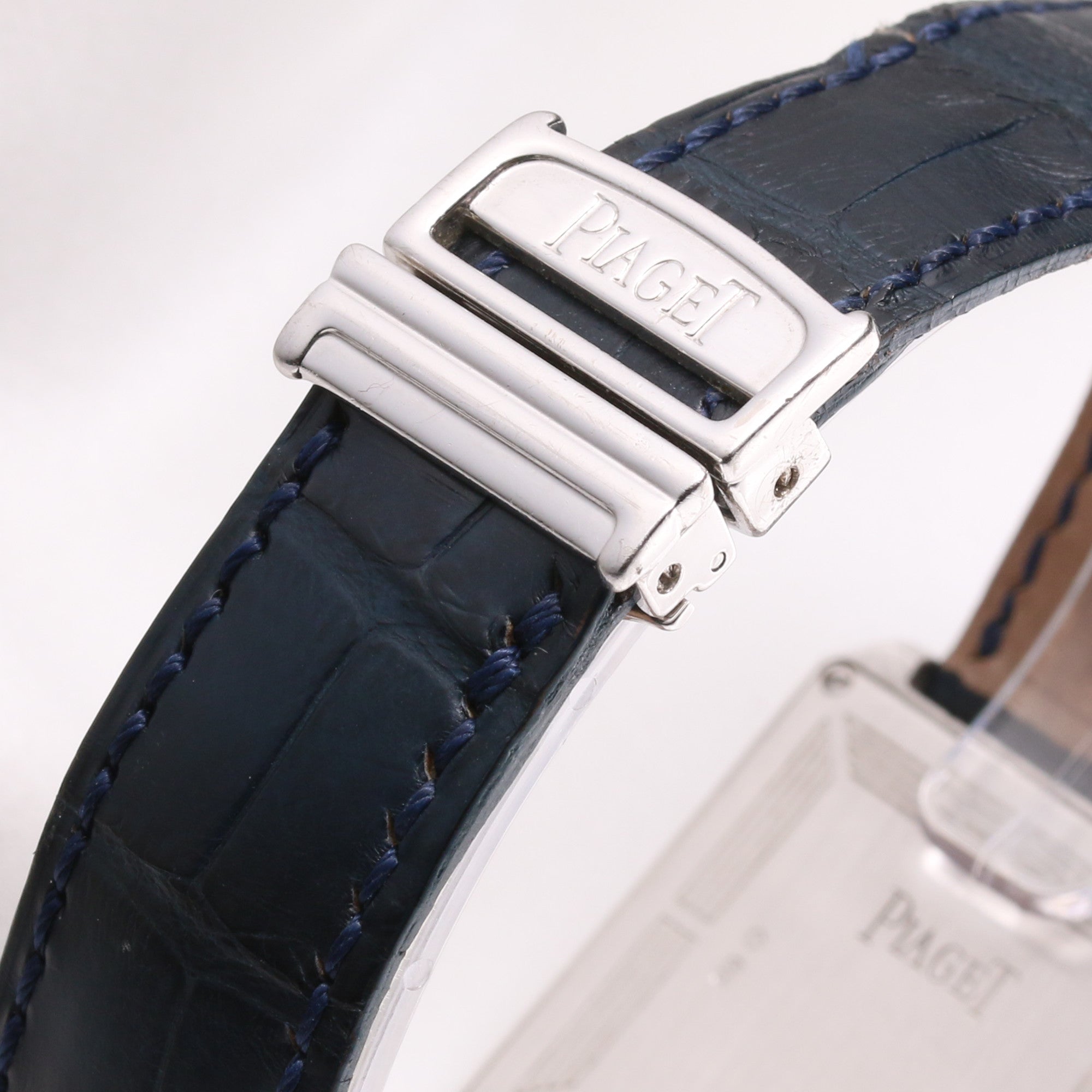 Piaget Protocol 14254 18k White Gold Second Hand Watch Collectors 4