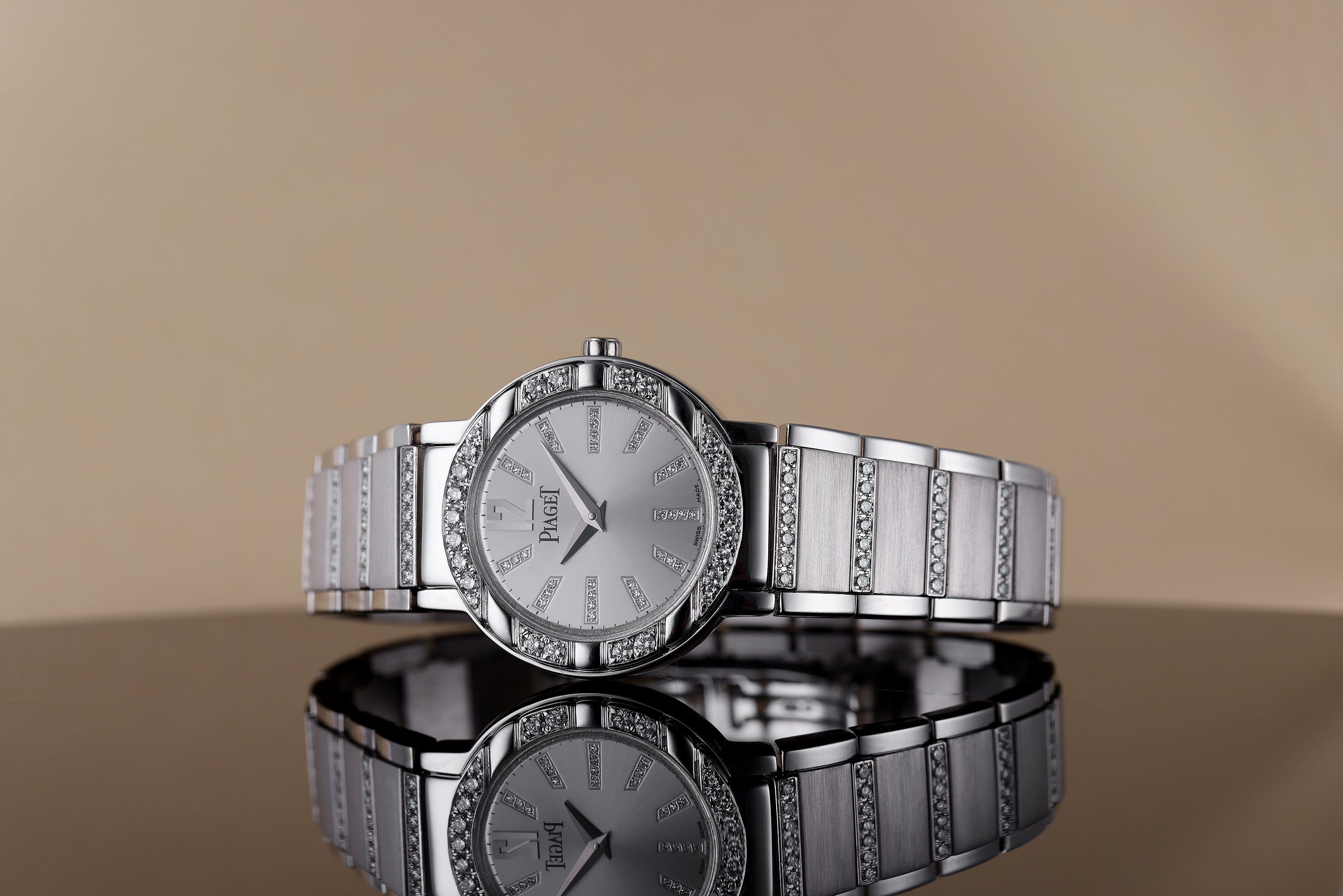 Piaget Polo Ladies Wristwatch | REF. 27501 | 18k White Gold | Diamond Dial, Bezel and Bracelet
