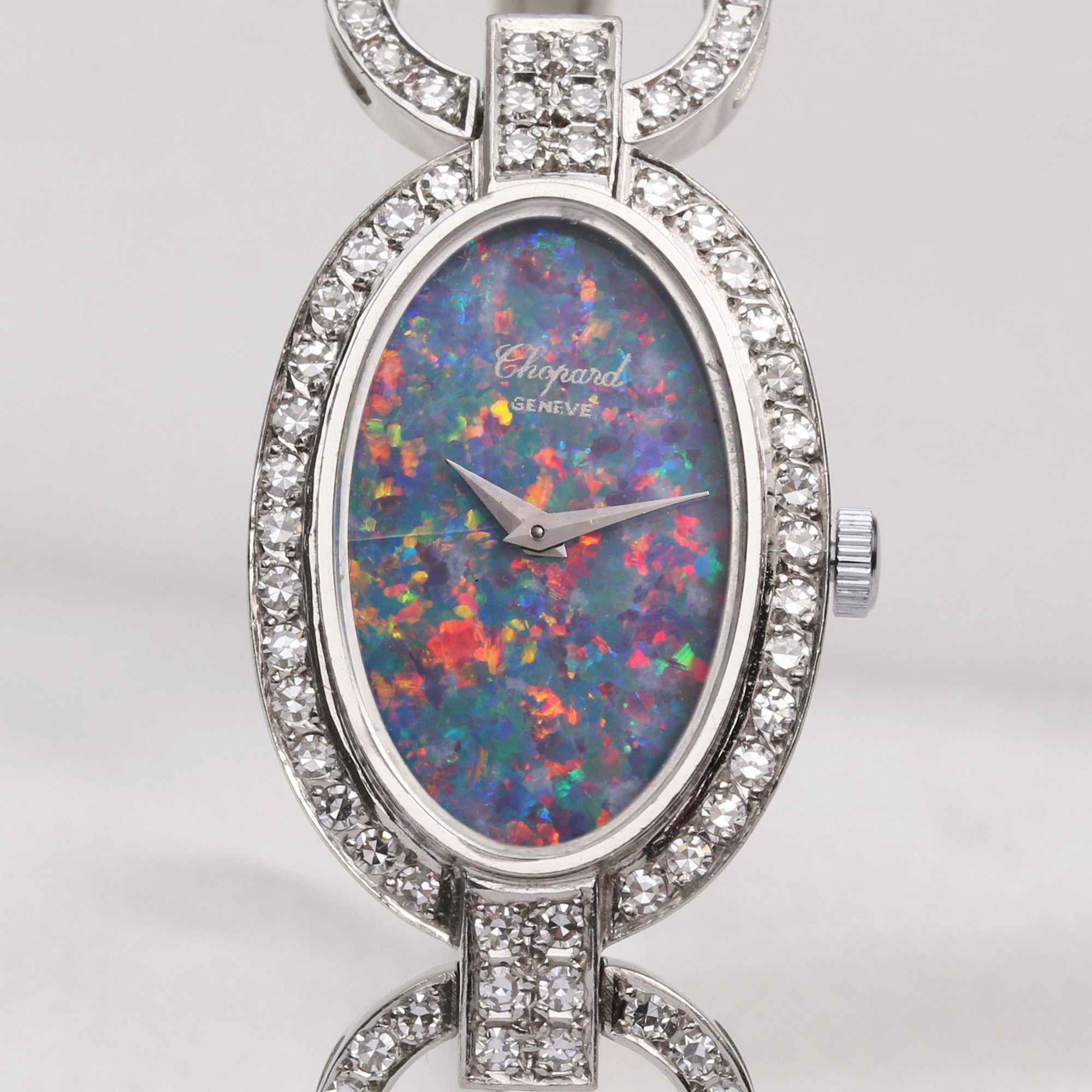 Rare Vintage Ladies Chopard Opal Diamond 18k White Gold Second Hand Watch Collectors 2
